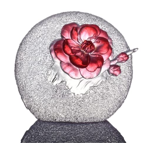 Crystal Flower Plum Blossom Art - Handmade Spring Decoration for Home, Office & Wedding Decor | Elegant Crystal Floral Arrangement Gift Idea