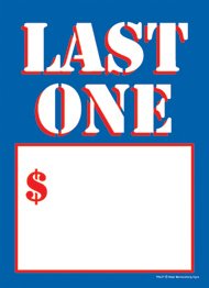 T50LST Slotted Sale Tags 5x7in - 100 Pack for Retail Displays