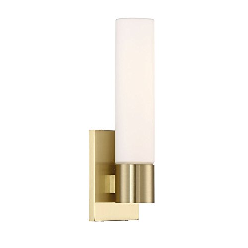 WAC Lighting WS-7213-BR Elementum LED Wall Sconce Fixture in Brass - Modern Lighting for Bedroom, Hallway & Living Room Decor