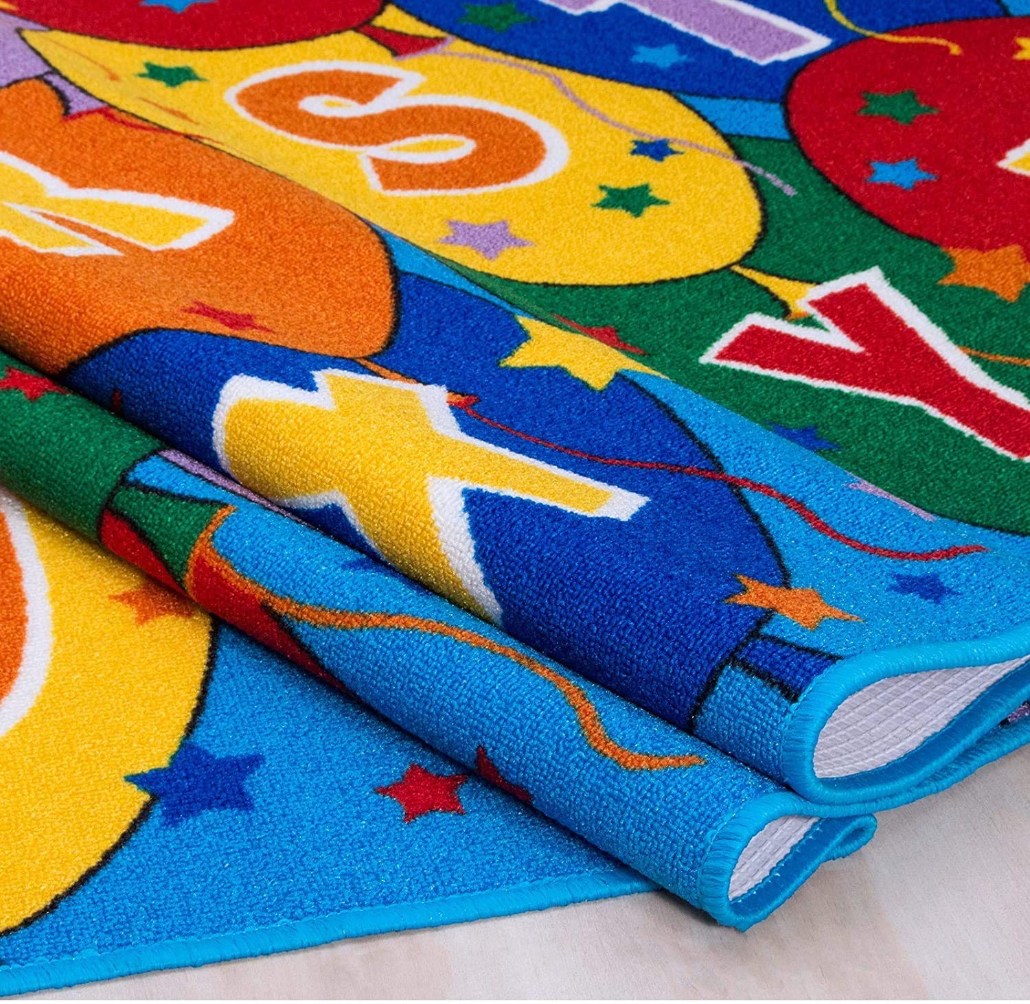 **Alphabet Balloons Baby Play Mat - 8x10 Feet Non-Slip Educational Rug for Crawling, Learning & Room Decor - Perfect for Nursery, Playroom & Toddler Safe Flooring**