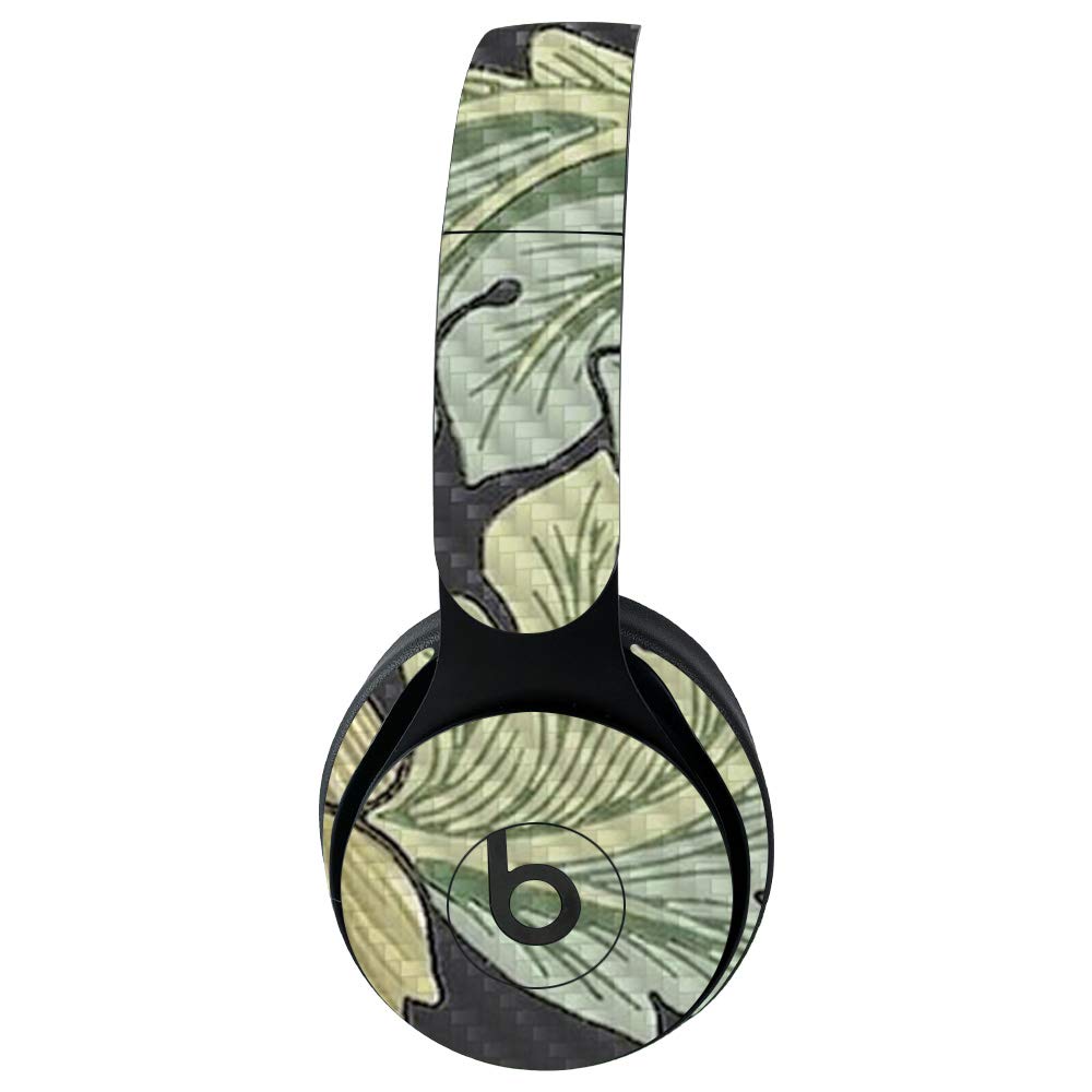 MightySkins Carbon Fiber Skin for Beats Solo Pro Wireless Headphones - Acanthus | Protective & Durable Textured Cover | Easy to Apply & Remove | Made in USA | Perfect for Travel, Gym & Daily Use