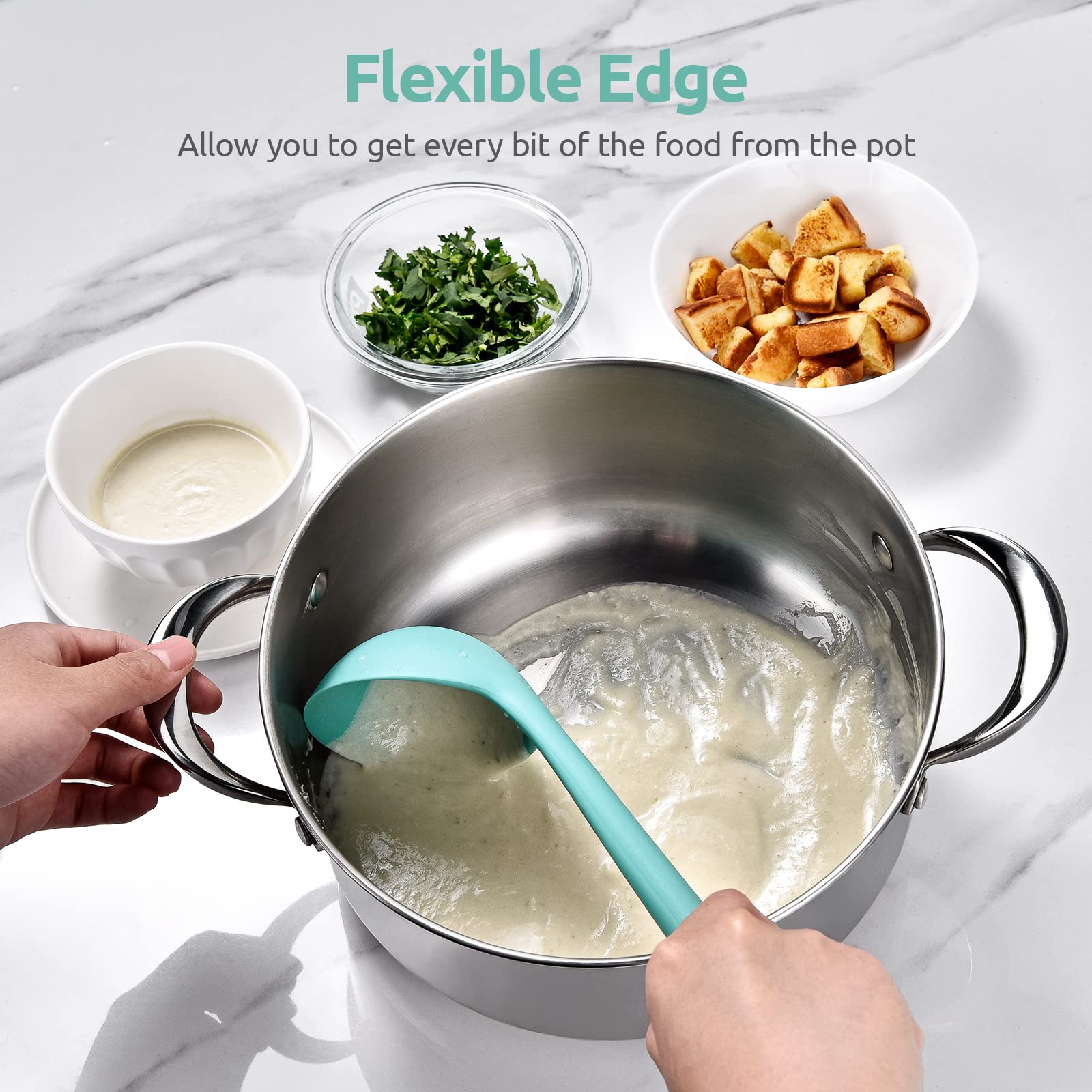 High Heat Resistant 600°F Silicone Spatula Set of 3 & 13