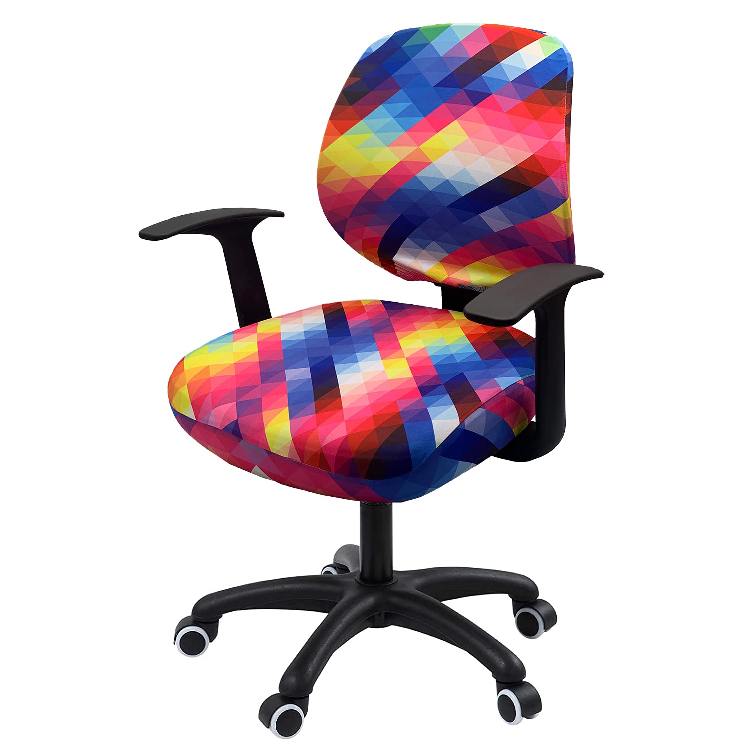 Stretchable Office Chair Cover Set of 2 - Waterproof Computer Desk Chair Slipcover for Swivel Chairs - Perfect for Home Office, Gaming & Conference Room Protection