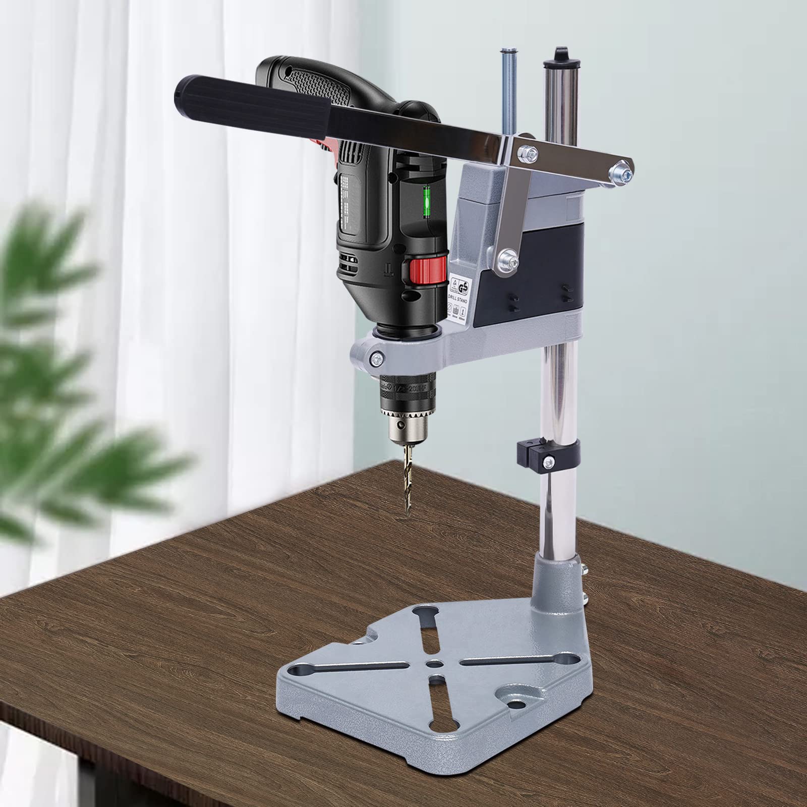 **Portable Mini Drill Press Stand - Adjustable Bench Clamp & Universal Bracket for Electric Drilling - Perfect for Perpendicular & Angled Holes - Ideal for DIY, Woodworking & Metalworking Projects**