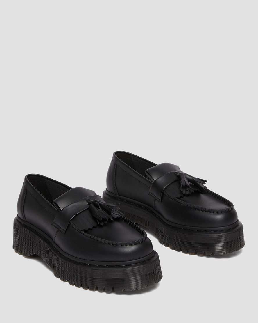Dr. Martens Vegan Adrian Quad Platform Loafer Shoes for Women - Comfortable & Stylish Vegan Leather Slip-Ons for Work, Casual Outfits & Streetwear Fashion