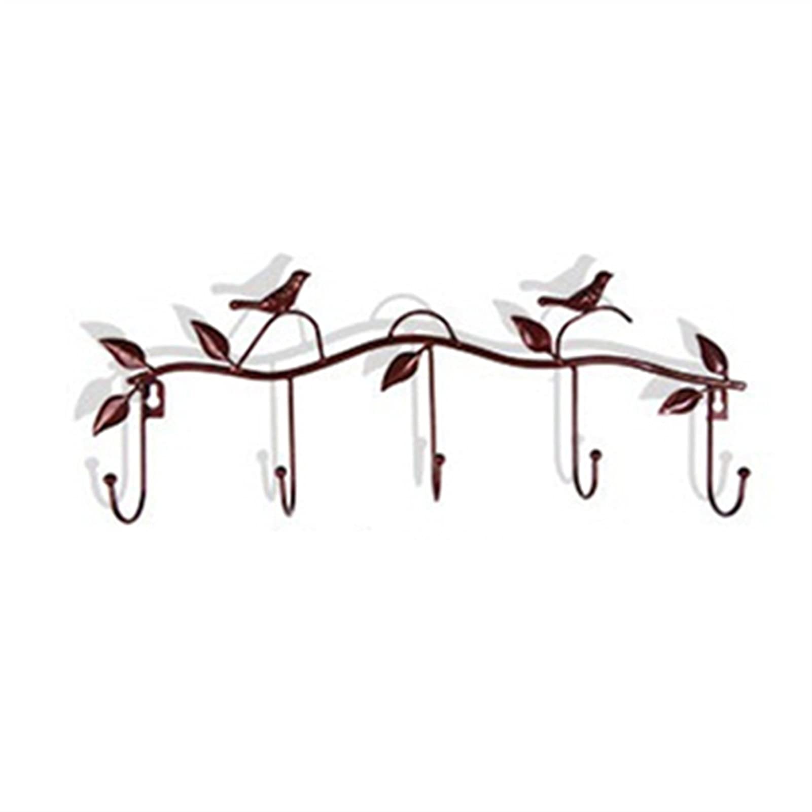 LUOYQSPO Wall Mounted Coat Rack - Decorative Bird Shaped Metal Hooks for Hats, Coats & Accessories | Space Saving Entryway, Bedroom & Livingroom Organizer | Wrought Iron Multi-Functional Wall Hanger (Color: C)