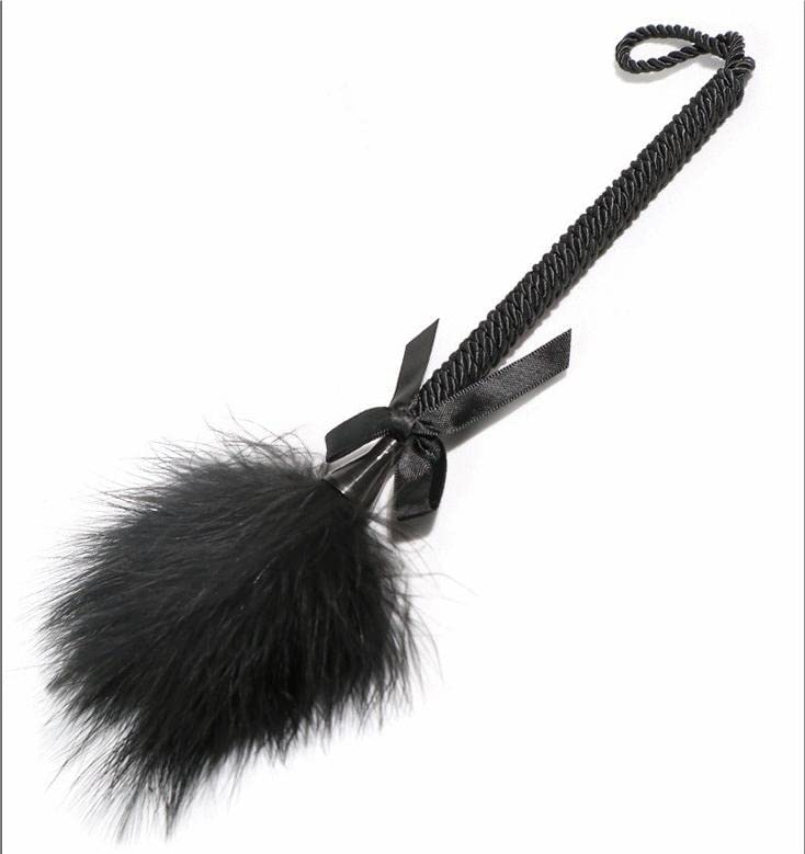 Sensual Feather Tickler for Couples - Black Adult Role Play Toy for Foreplay & Teasing - Perfect for Romantic Nights & Spicing Up Intimacy