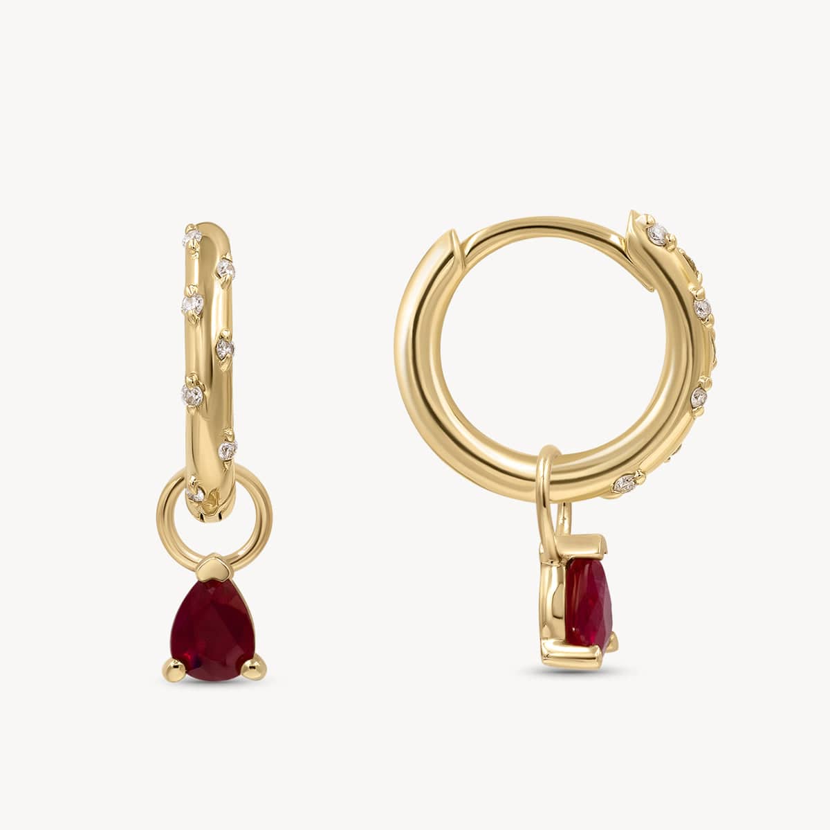 Mini Birthstone Huggie Charms - Dainty Sterling Silver Earrings for Women | Perfect for Everyday Wear, Gifts & Special Occasions