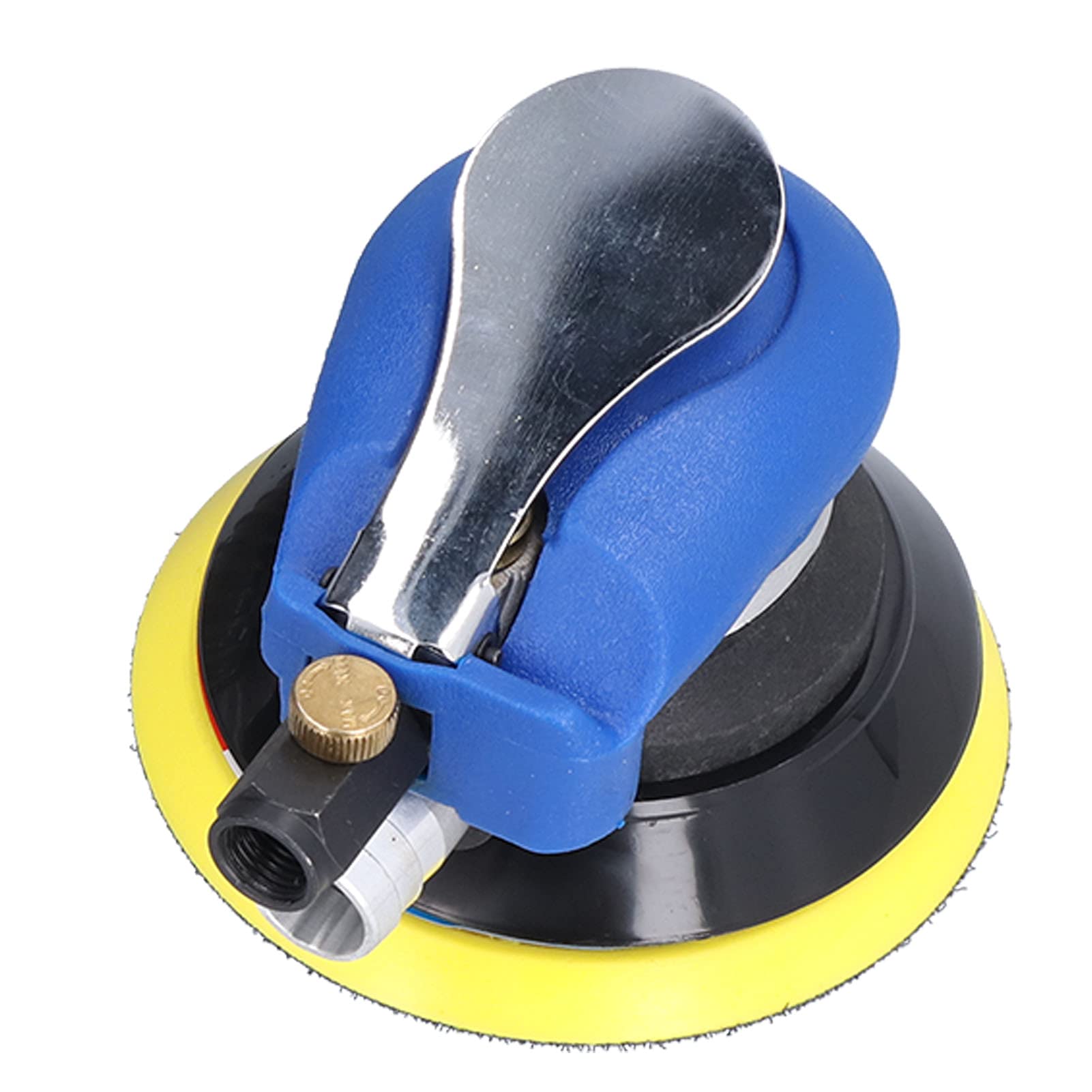 5-Inch Pneumatic Random Orbital Sander Polisher - 10000 RPM Air-Powered Buffer & Polishing Machine with Vacuum Port - Perfect for Auto Detailing, Woodworking & Metal Sanding