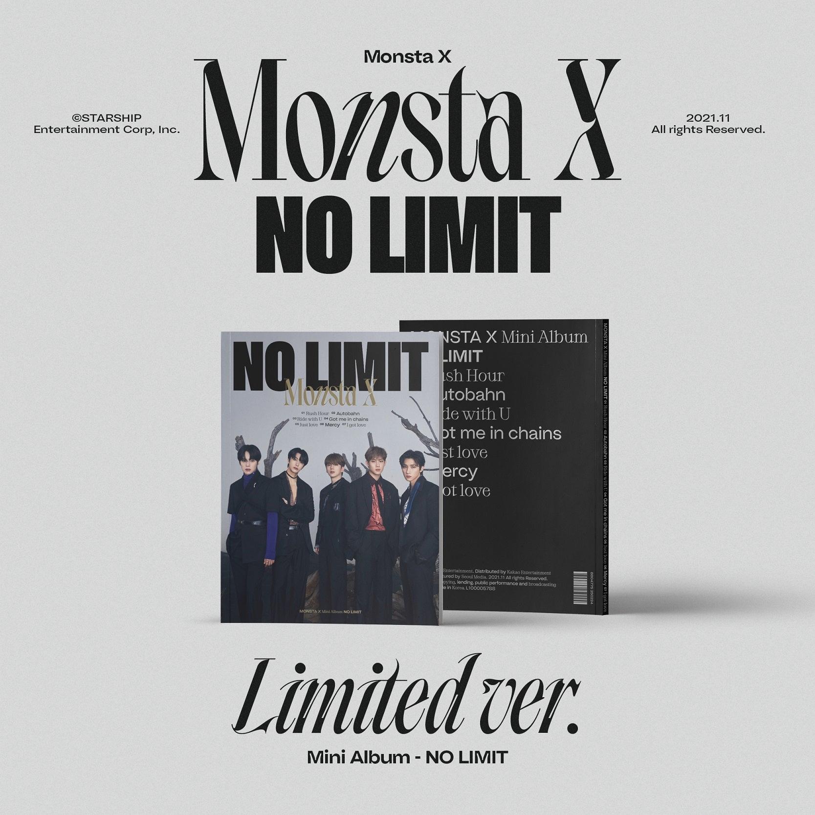MONSTA X 10th Mini Album 'NO LIMIT' (Limited Edition) - K-Pop Music CD for Fans, Collectors & Gift Giving - Perfect for Concerts, Birthdays & Special Occasions
