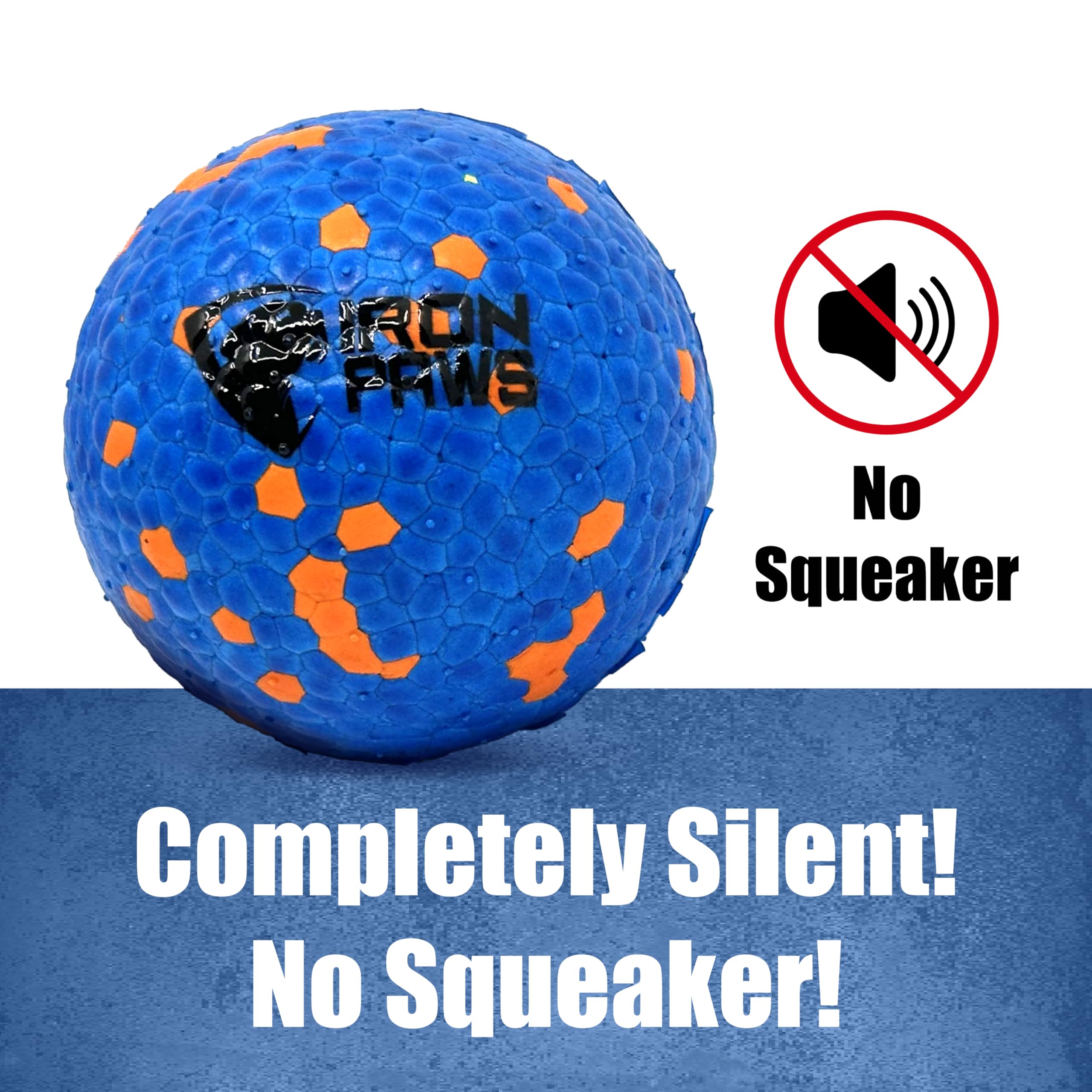 Indestructible Dog Ball - Durable Chew Toy for Aggressive Chewers, Blue Tough Rubber Dog Toy for Fetch, Indoor & Outdoor Play - Perfect for Training, Exercise & Playtime with Large Breed Dogs
