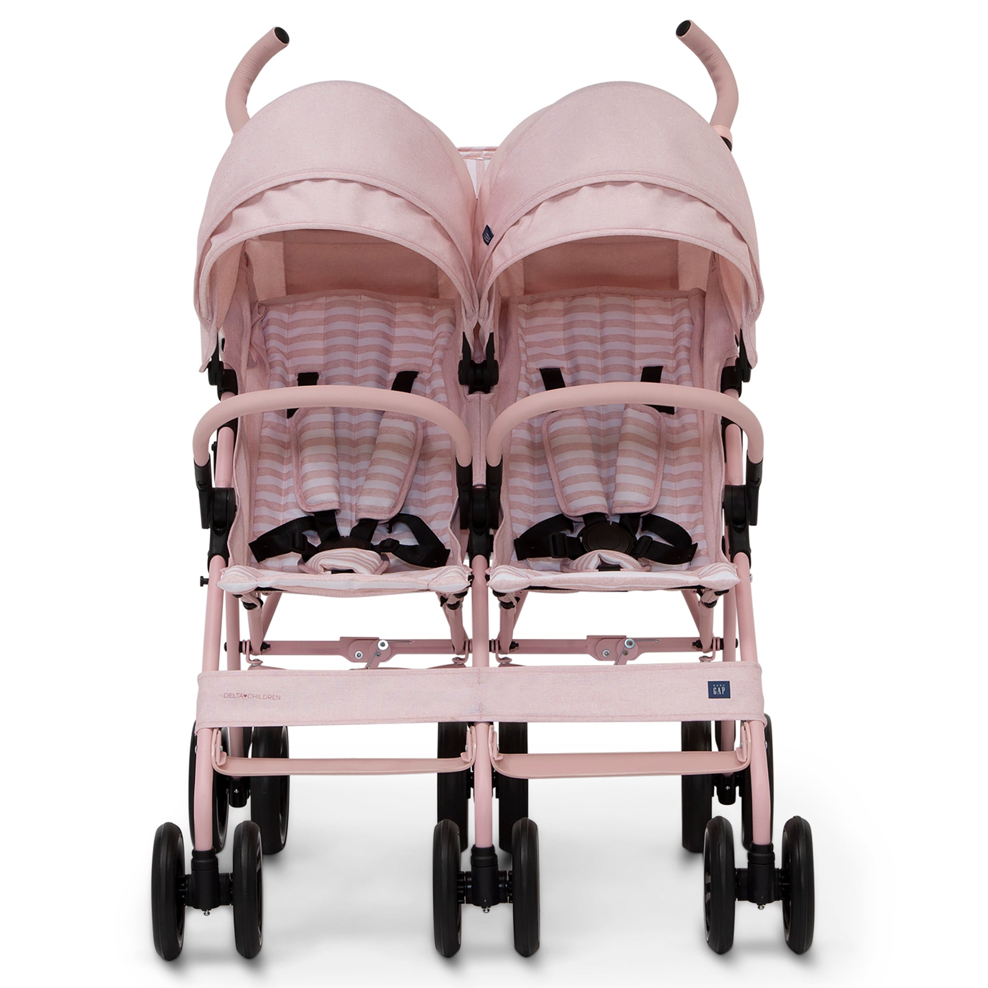 BabyGap Classic Side by Side Double Stroller - Lightweight Compact Twin Stroller for Toddlers & Infants - Perfect for Shopping, Travel & Outdoor Walks