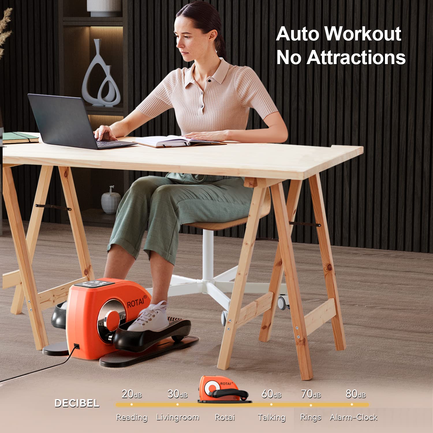 **Under Desk Elliptical Machine - Electric Seated Leg & Foot Pedal Exerciser Bike for Seniors & Rehab - Portable Home & Office Trainer with Remote & LCD Monitor - Ideal for Physical Therapy, Sedentary Work & Low-Impact Exercise**