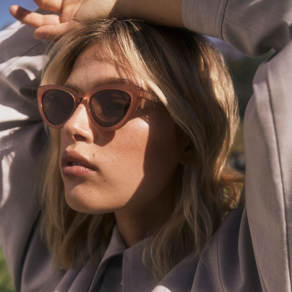 Villain Sunglasses for Women - Stylish Rose Gold Frame UV Protection - Perfect for Outdoor Activities, Beach, and Fashion