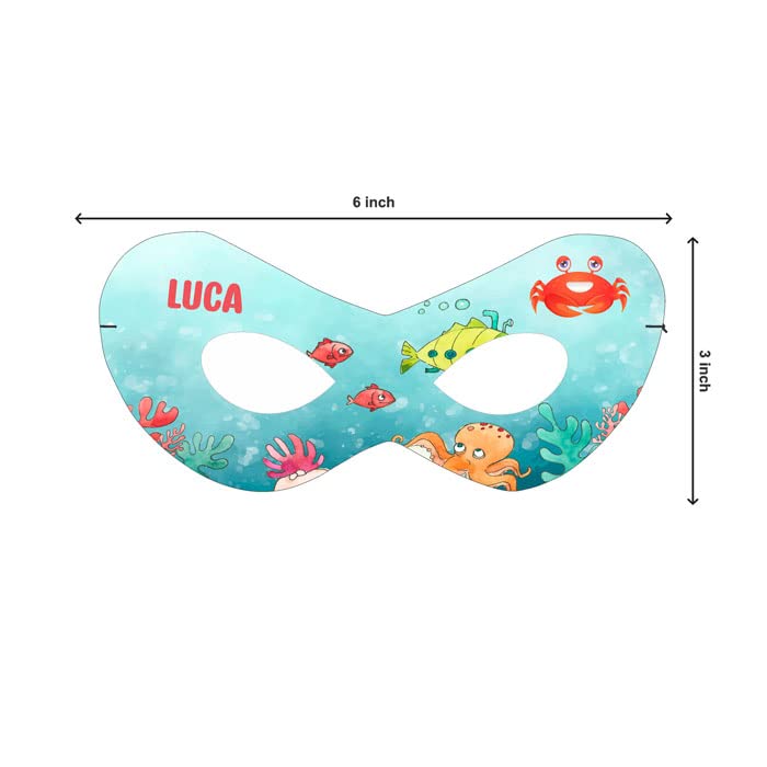 Custom Under The Sea Birthday Eye Mask with Baby Name - Personalized Themed Party Decorations for Kids, Baby Showers & Ocean-Themed Celebrations