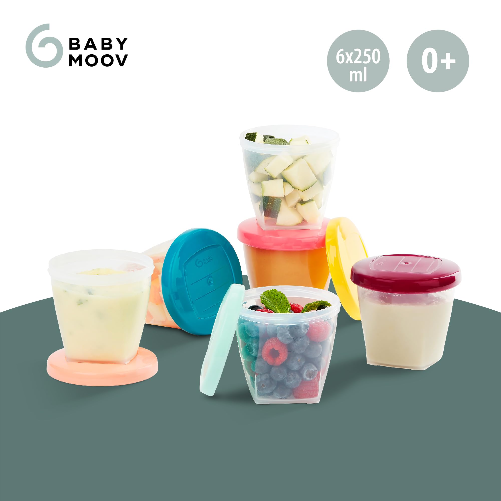 Babymoov BPA-Free Leak Proof Food Storage Bowls with Lids - Airtight Baby Food & Snack Containers for Toddlers | Perfect for Home, Travel & Daycare (Choose Your Set Size)