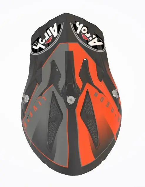Airoh Aviator Ace Amaze Matt Orange Motorcycle Helmet - Lightweight DOT Certified Full Face Helmet for Street Bike Riding & Racing