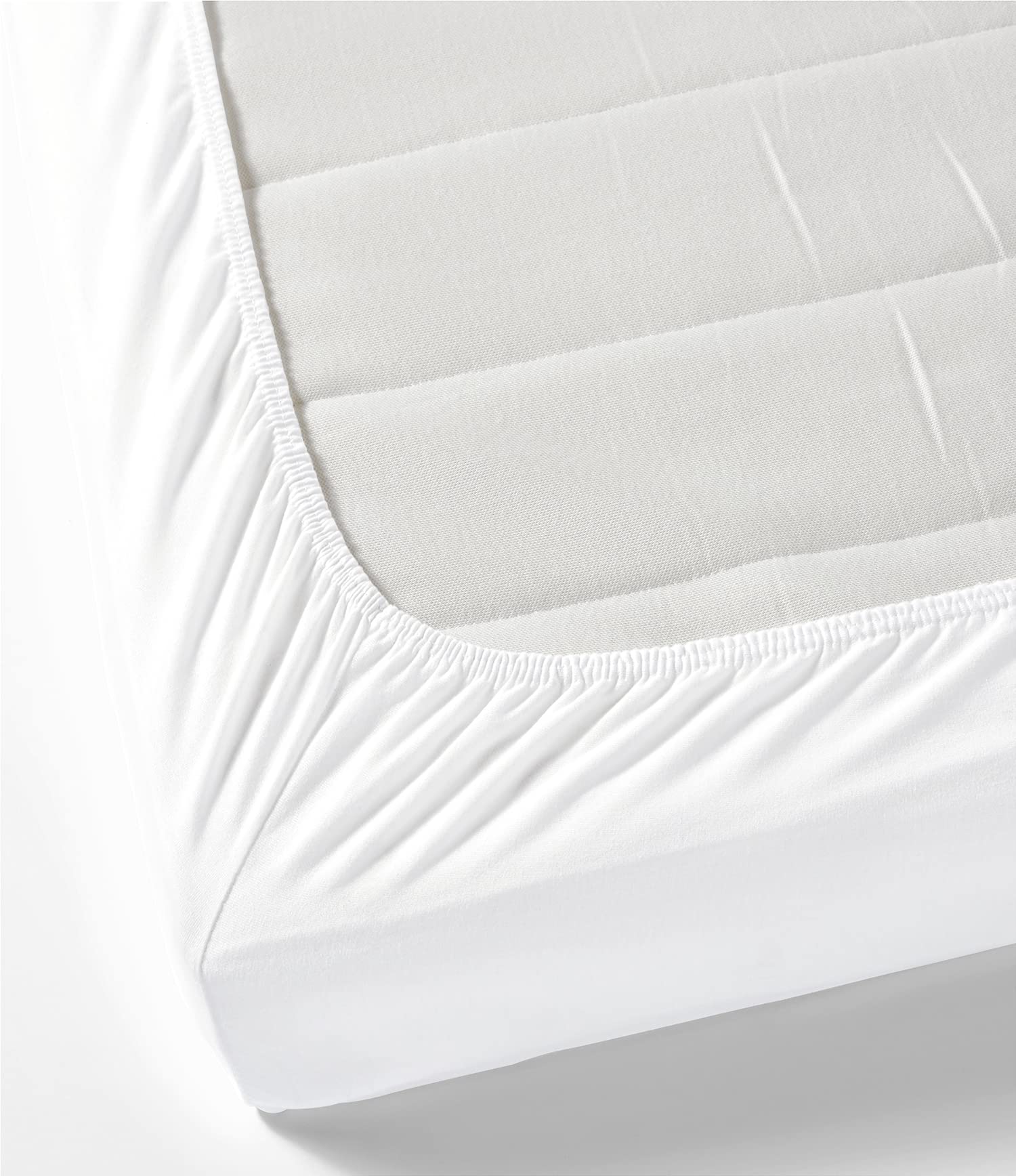 1000-Thread-Count 100% Pure Cotton Bed Sheets - 4 Piece Full Size White Sheet Set | Single Ply Long Staple Combed Cotton | Luxury Sateen Weave | Fits Mattress Up to 17