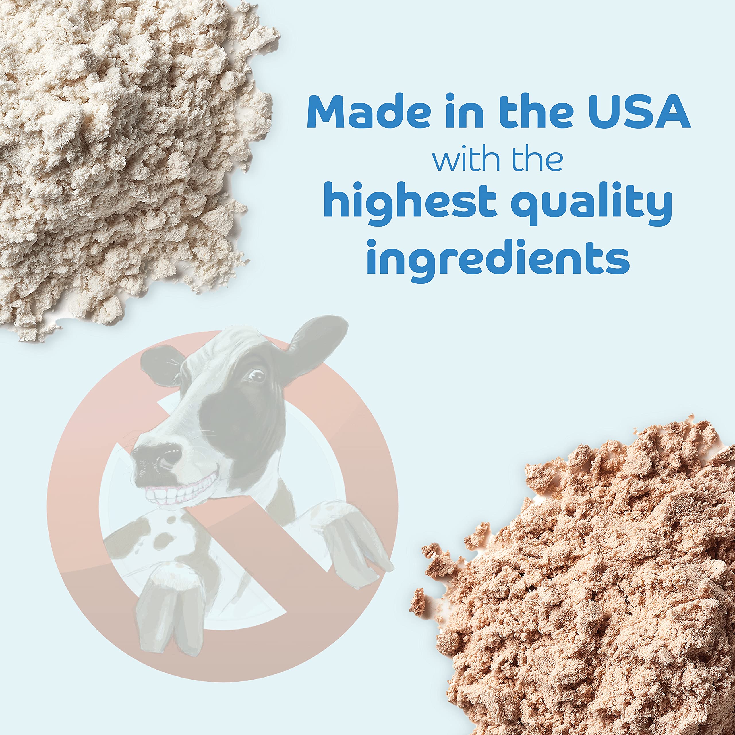 Vegan Protein Powder - Dairy Free, Soy Free, No Udder Protein - Vanilla Delight Flavor | Plant-Based Protein Supplement for Smoothies, Baking & Post-Workout Recovery