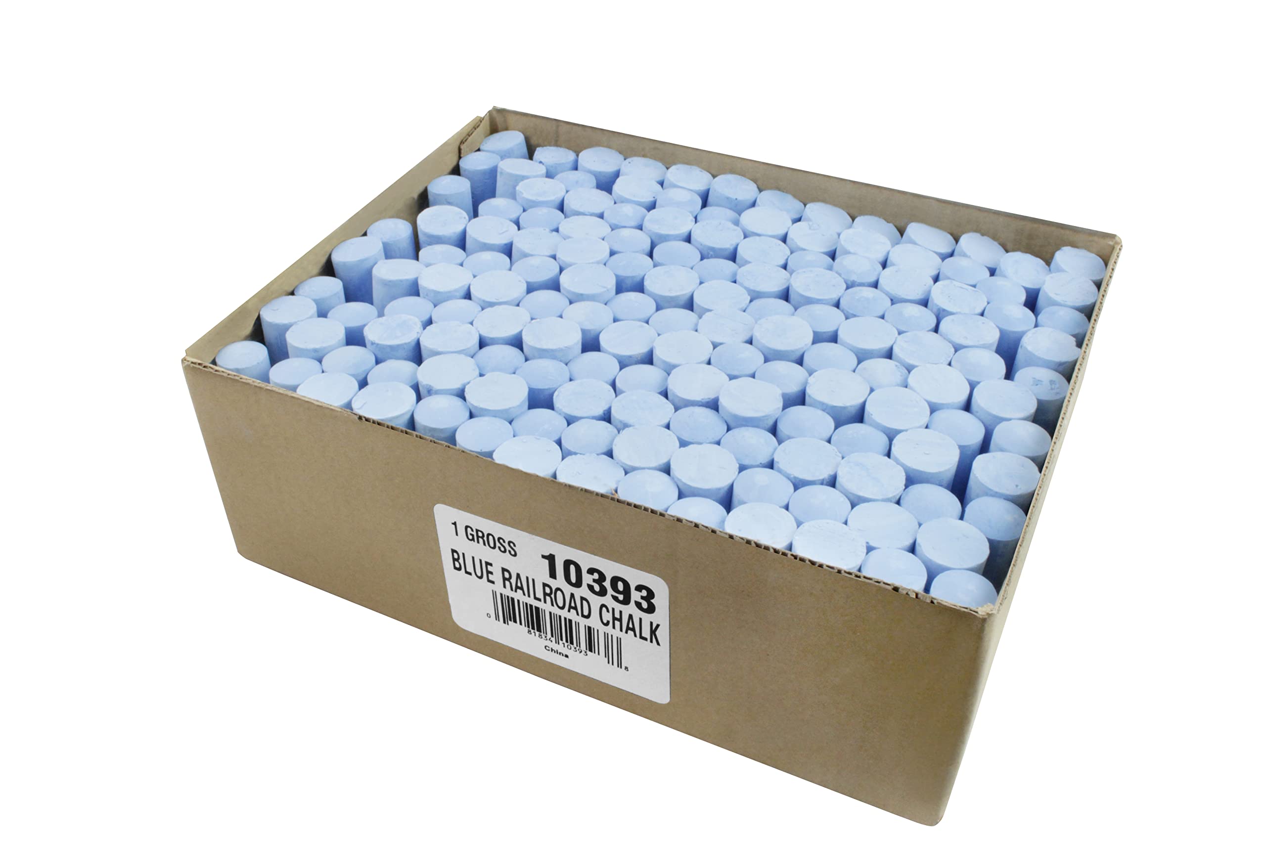 CH Hanson 10393 Blue Railroad Chalk - 144 Pieces per Box | High-Visibility Marking for Railroad Tracks, Construction Sites & Outdoor Projects