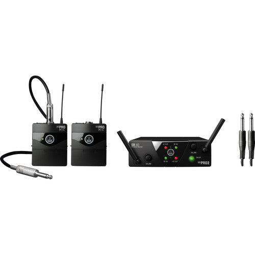 AKG WMS40 Mini Dual Instrumental Wireless System Set (Band A & C) - Professional Wireless Microphone System for Live Performances, Studio Recording & Public Speaking