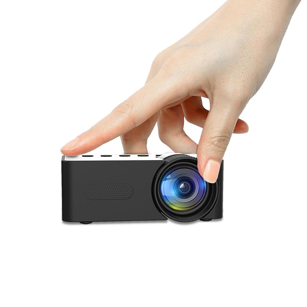 Jenbnoau YT100 Mini Home Projector - Portable Wireless Movie Projector for iPhone Android Smartphones | Home Theater, Outdoor Camping & Bedroom Entertainment