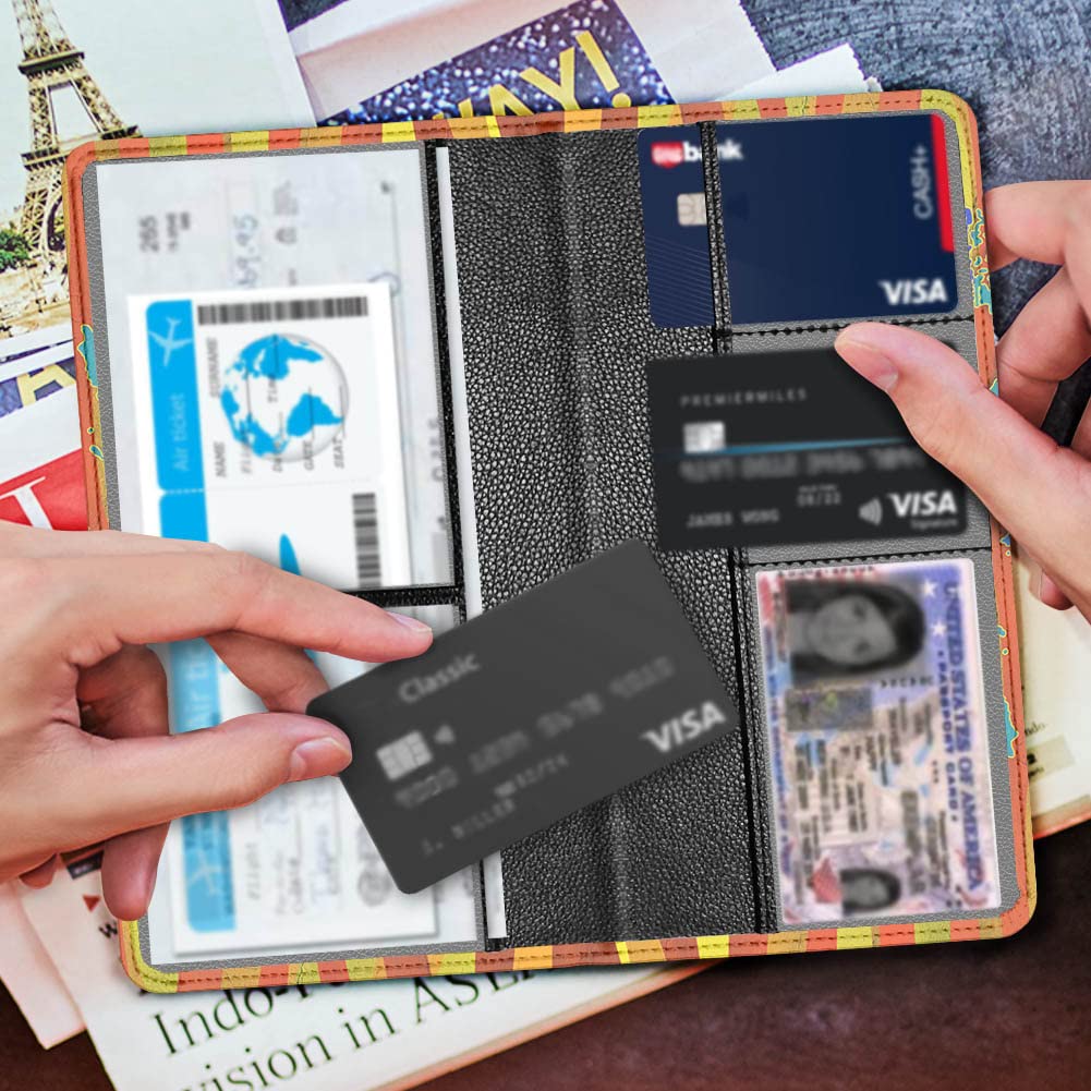 Jeiento Cherry Pattern Car Accessories Organizer - Car Registration & Insurance Holder, Glove Box Wallet for Women, Driver's License & Key Storage, Contact Info Card Holder for Road Trips & Daily Commute