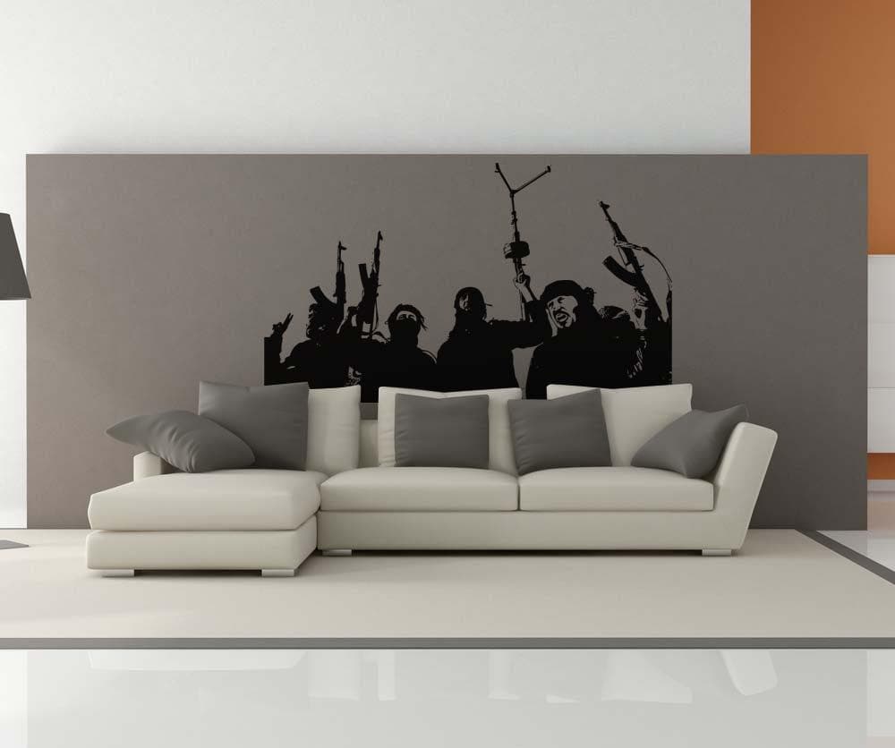 Vinyl Wall Decal Sticker - Guns Up Group #5235 | Removable Home Decor for Bedroom, Living Room & Office | Perfect for Sports Fans & Game Room Decor