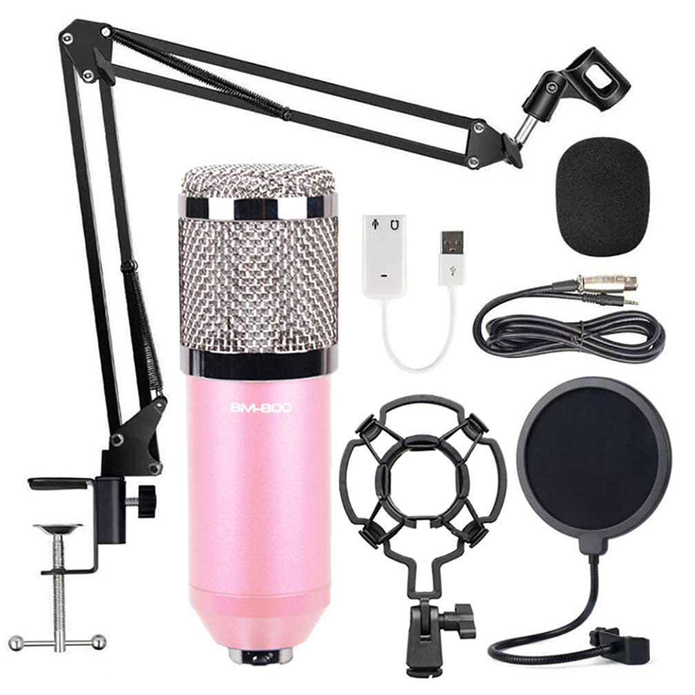 BM800 Professional Studio Condenser Microphone Kit - Broadcast Quality for Live Streaming, Podcasting & Voice Recording (Blue) | Perfect for Home Studios, Gaming Setups & YouTube Content Creation
