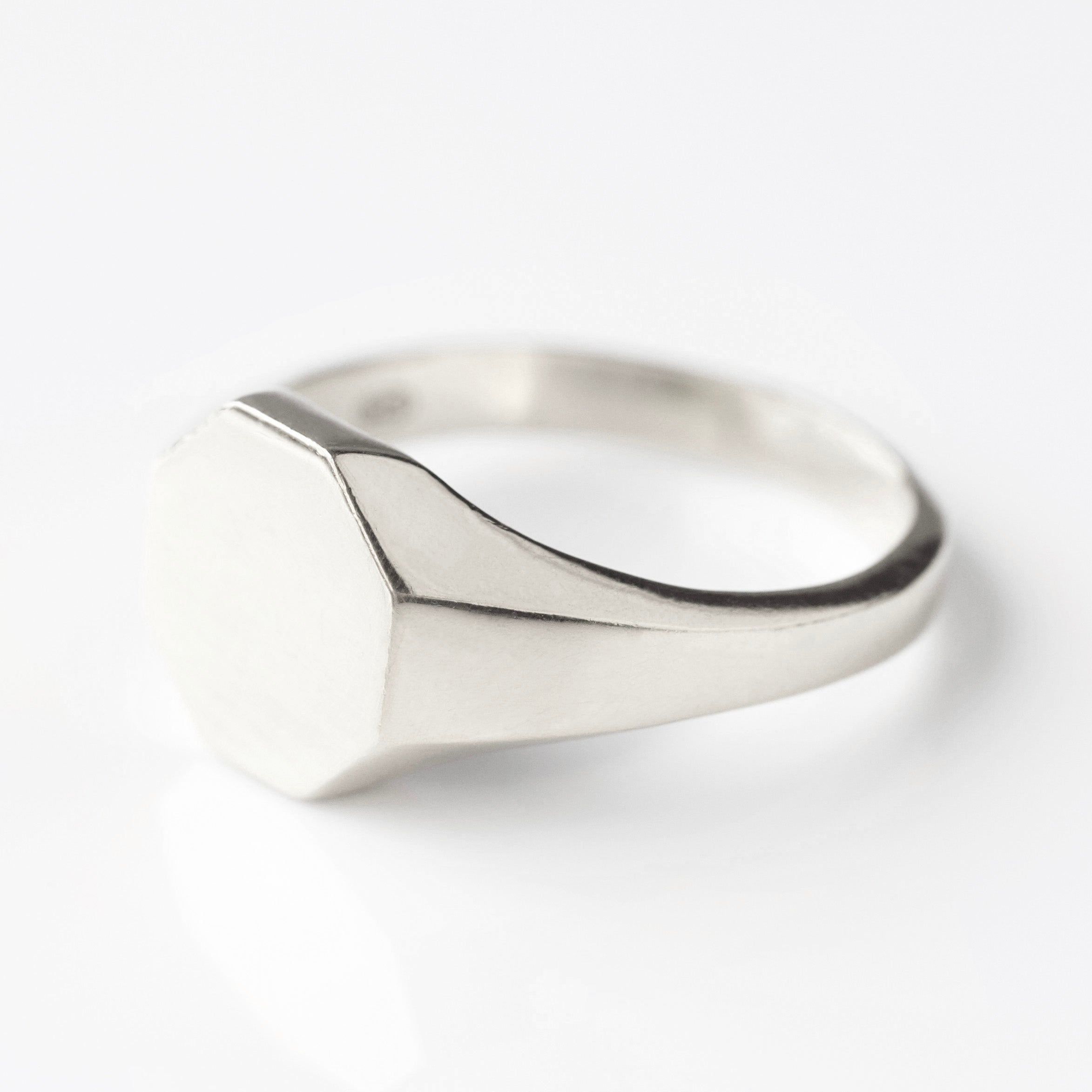 Hexagon Signet Ring for Men - Stainless Steel Band with Unique Geometric Design - Perfect for Gifts, Weddings & Everyday Wear