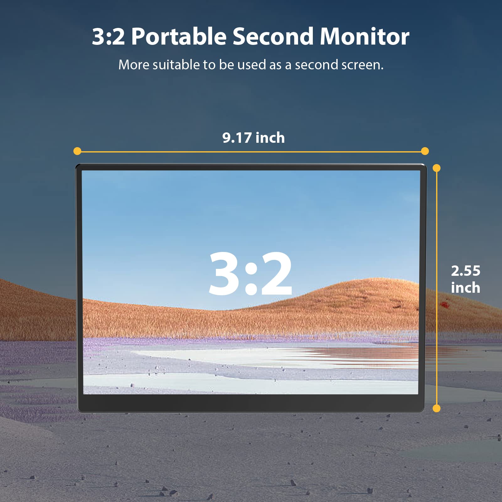 Eyoyo 10.5 Inch Portable Monitor - 1920x1280 HDR IPS Display with 100% sRGB - USB-C External Second Screen for Laptop, PC, PS4, Xbox & Mobile Devices | Perfect for Work, Gaming & Travel
