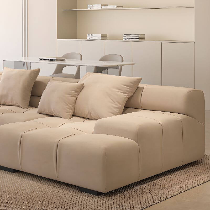 L-Shaped Recliner Sofa with Hidden Support - Modern Sectional Couch for Living Room, Home Theater, and Family Lounge