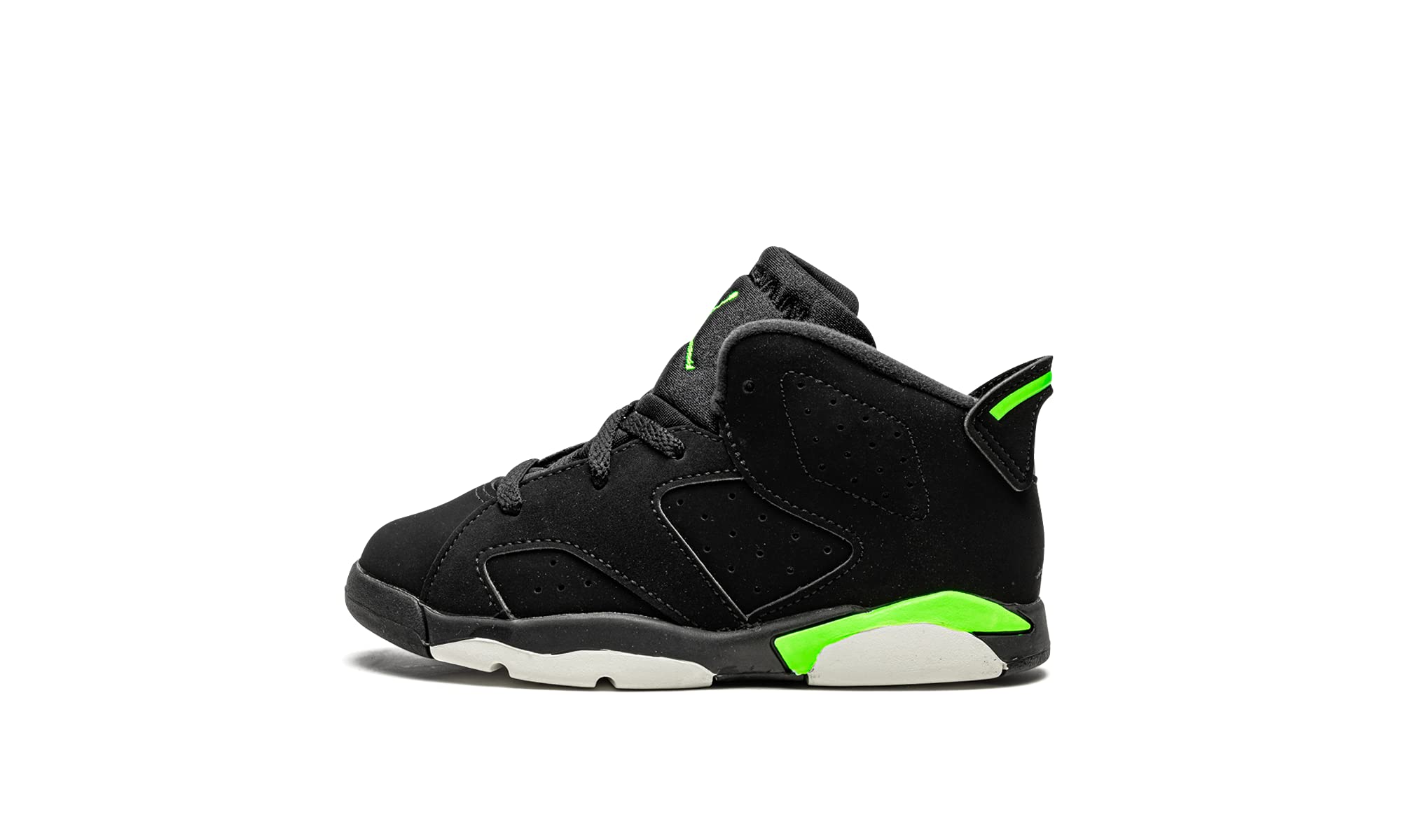 Nike Toddler Jordan 6 Retro (TD) Sneakers - Electric Green & Black Basketball Shoes for Kids, Size 5C | Perfect for Playground, School & Casual Wear