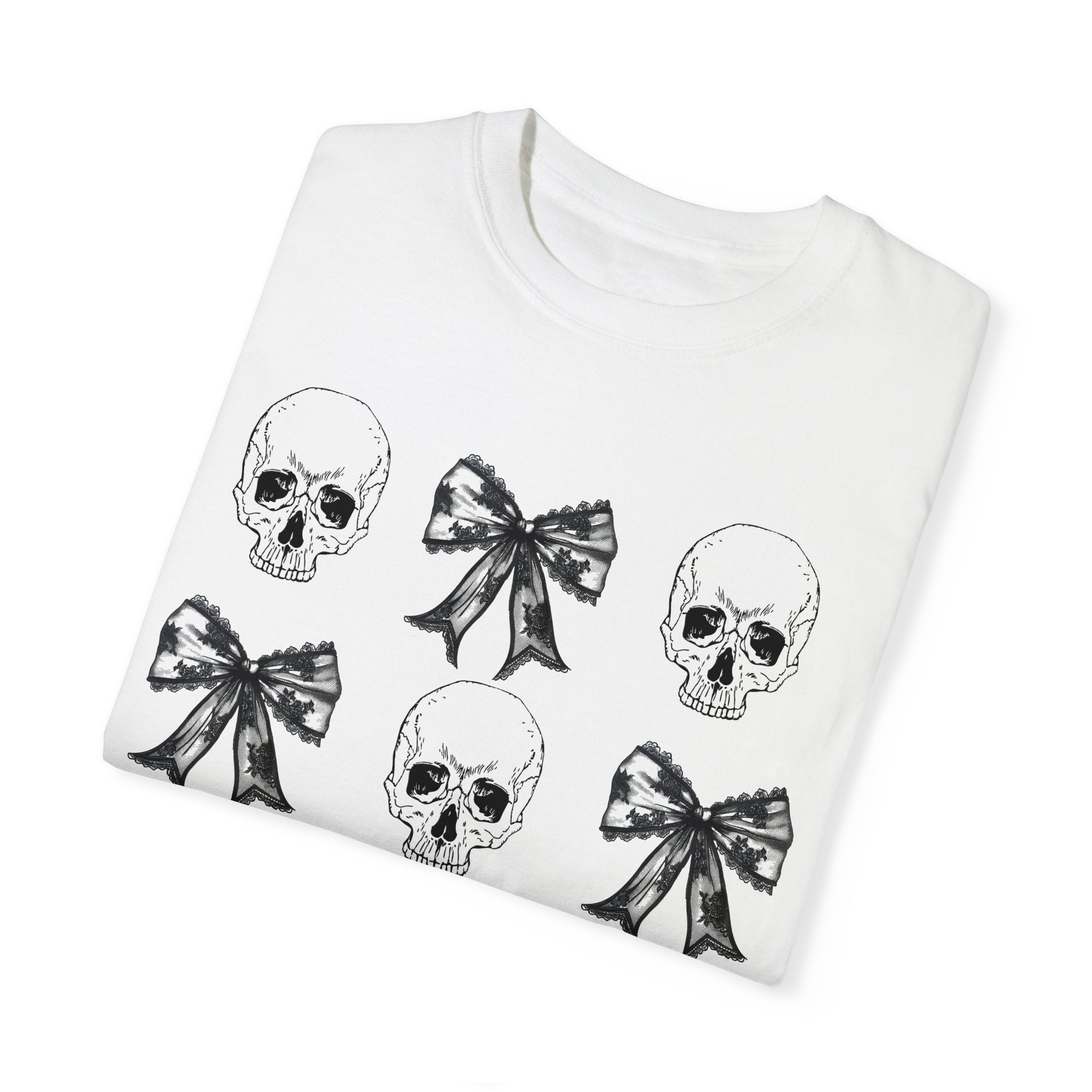 Skeleton Bow Shirt for Women - Elegant Gothic Lace Blouse with Detachable Bow for Halloween, Cosplay, and Gothic Fashion