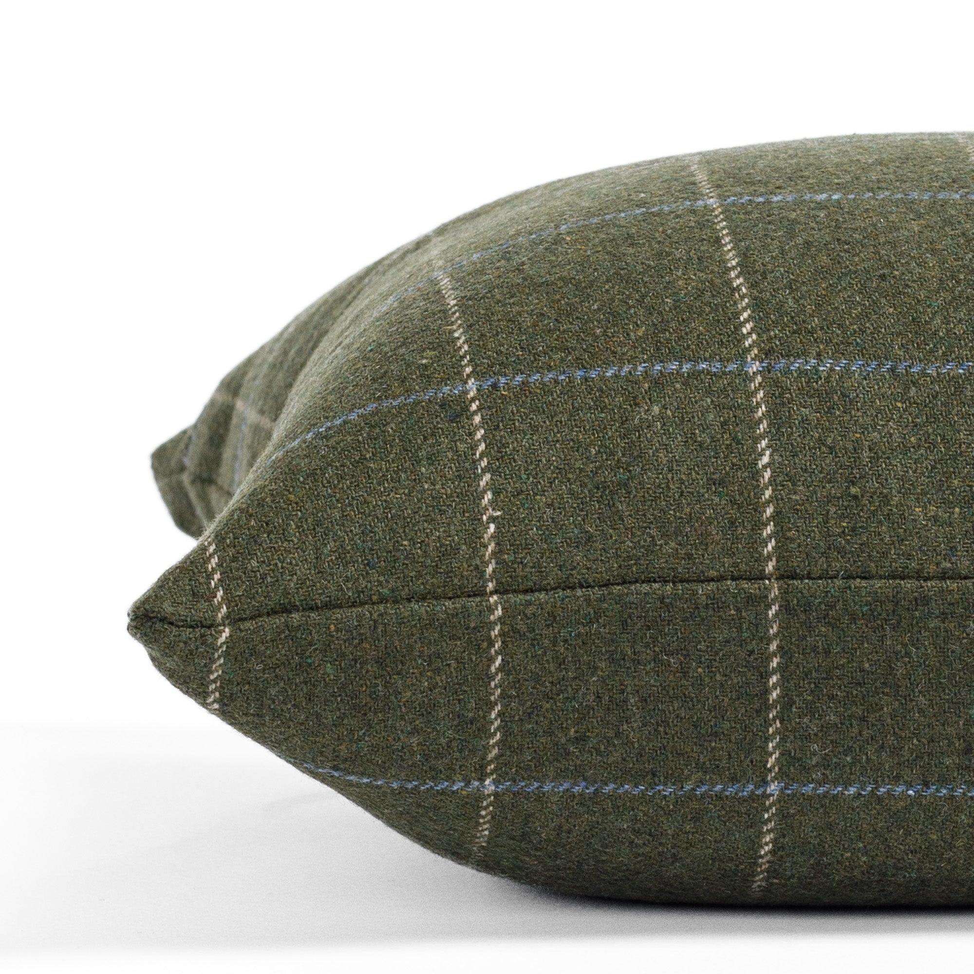 Addison Plaid 14x20 Lumbar Pillow Cover - Moss Green Decorative Throw Pillow for Sofa, Couch, Bed - Perfect for Living Room, Bedroom & Home Decor