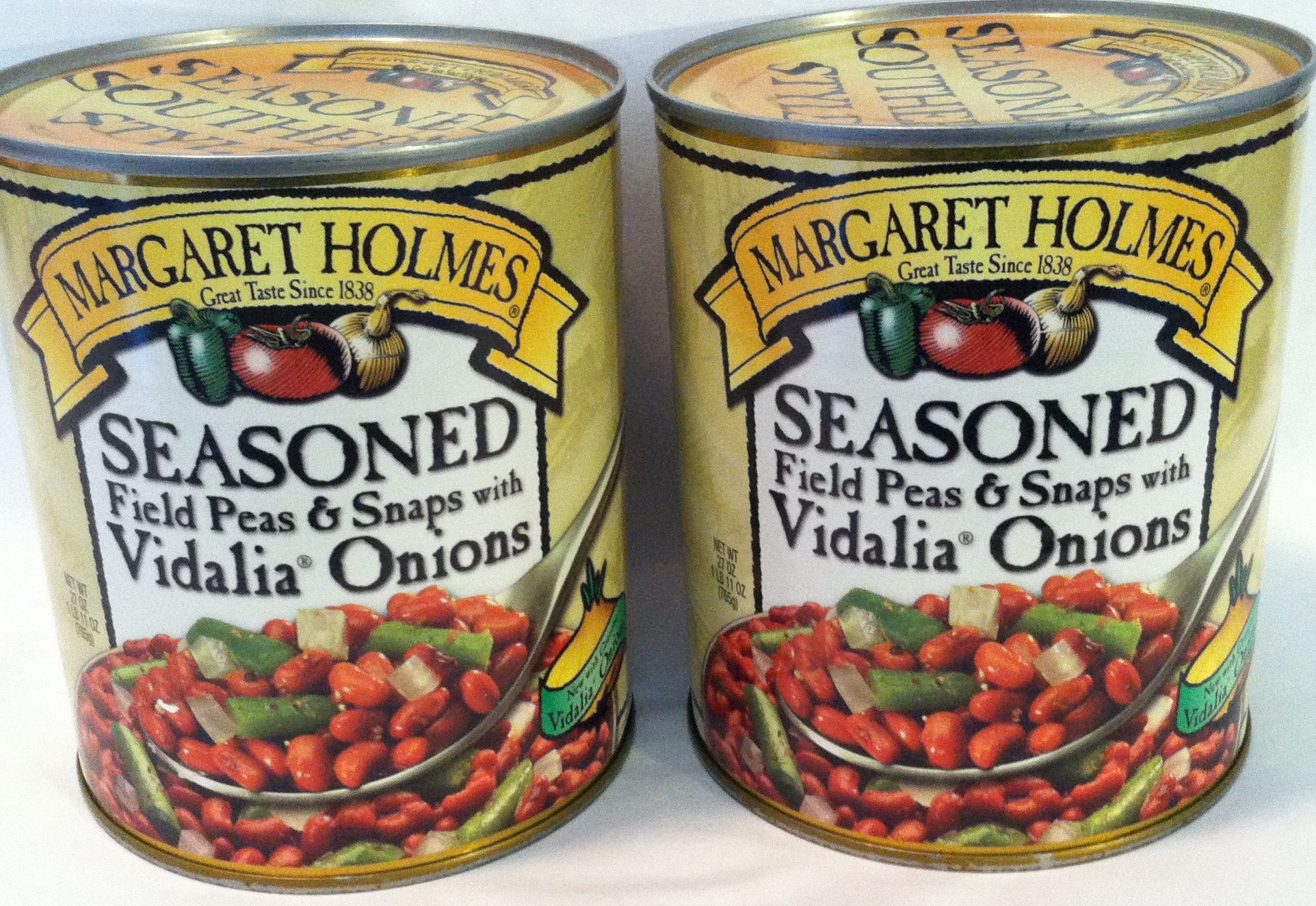 Margaret Holmes Seasoned Peas with Vidalia Onions - 2 Pack (27 Oz Cans) | Southern-Style Side Dish for BBQ, Potlucks & Family Dinners