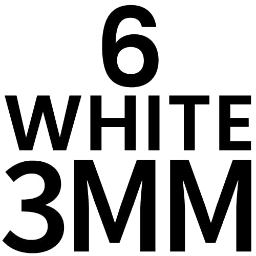 6 White 3mm