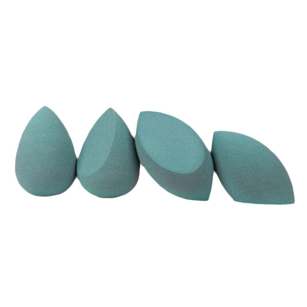 4-Piece Green Makeup Beauty Sponge Blenders for Liquid, Cream & Powder Foundation - Soft & Blendable Cosmetic Sponges for Flawless Makeup Application (Perfect for Everyday Use, Travel & Professional Makeup Artists)