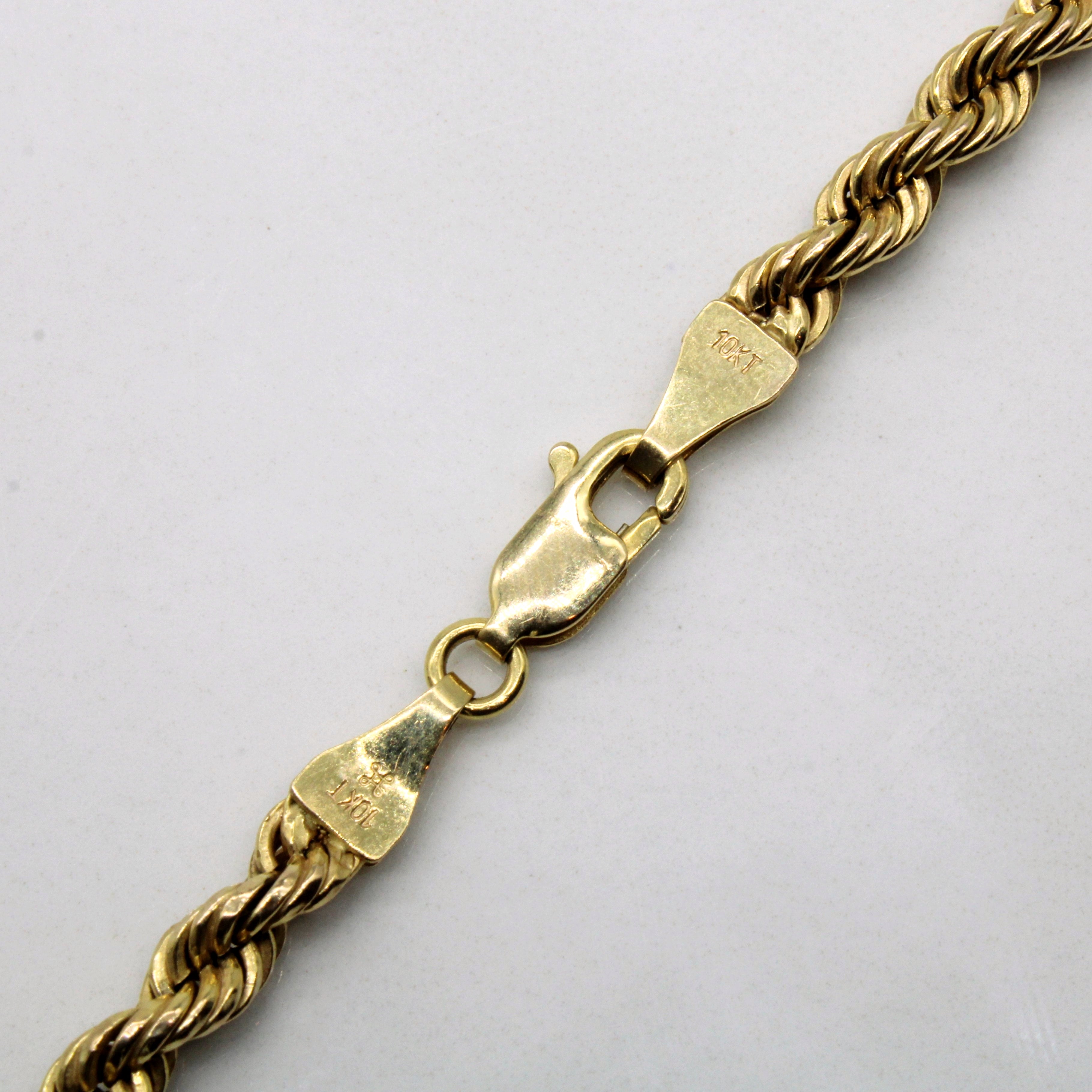 10K Yellow Gold Rope Chain Necklace 30 Inches - Durable & Stylish Jewelry for Men & Women - Perfect for Everyday Wear, Gifts & Special Occasions
