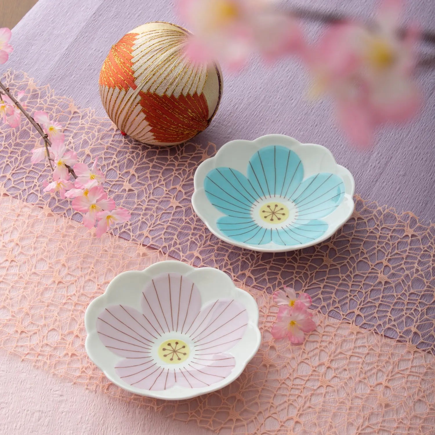 Harekutani Porcelain Flower Bowl - Elegant Japanese Ceramic Serving Bowl for Salad, Soup, Noodles | Perfect for Dining, Entertaining & Home Decor