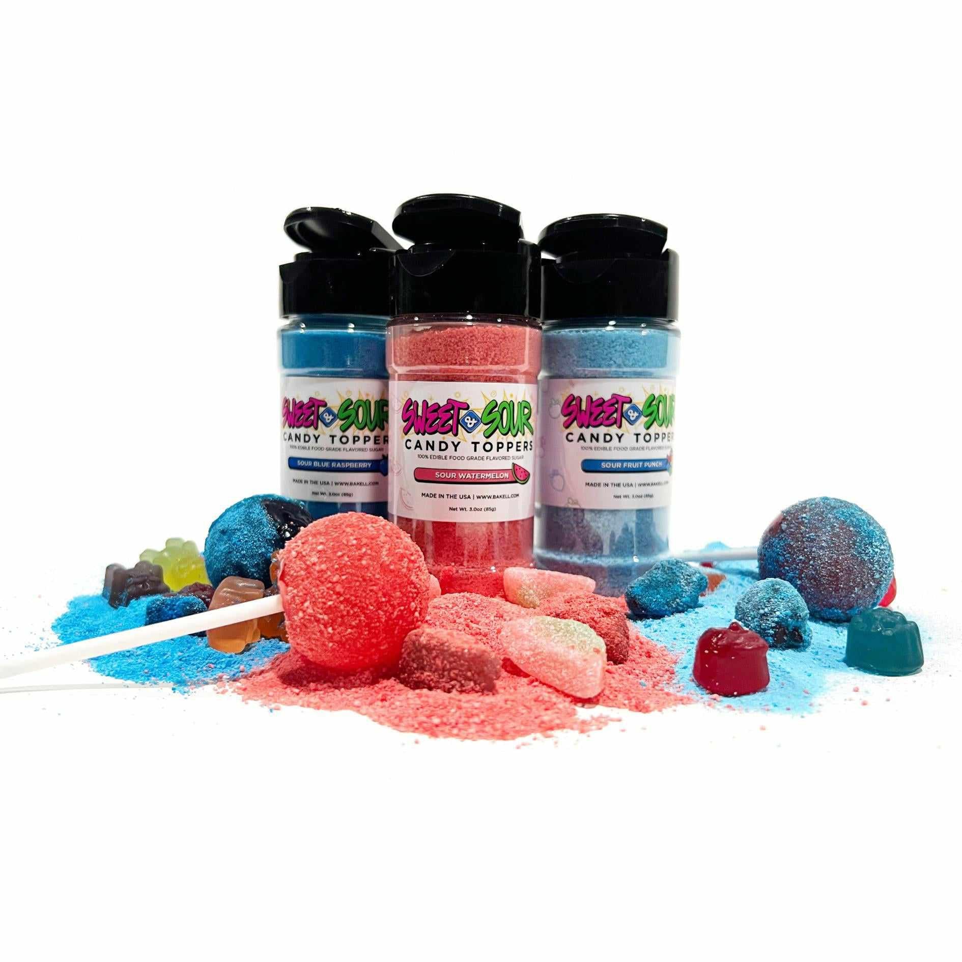 Sweet & Sour Candy Toppers Bundle - Best Sellers for Baking & Party Decorations | Perfect for Cupcakes, Cakes & Dessert Toppings