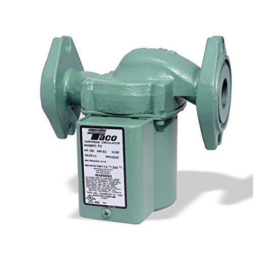 Taco 005-F2 Cast Iron Circulator Pump - High Efficiency Hot Water Heating System Pump for Hydronic Heating, Boiler & Radiant Floor Systems - Perfect for Residential & Commercial HVAC Applications