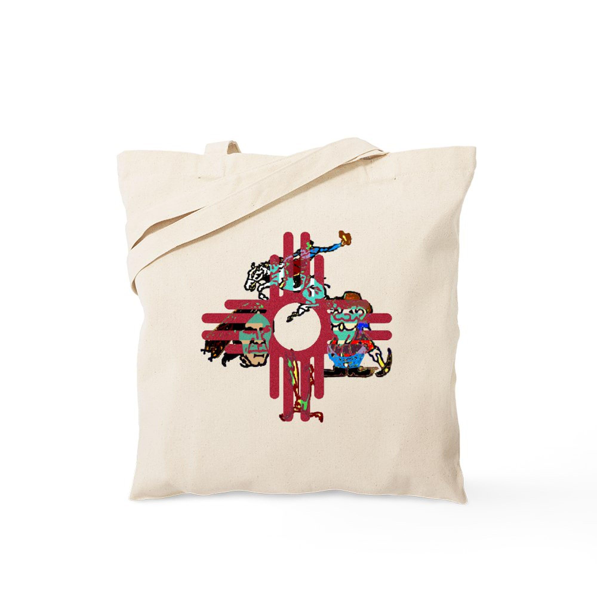 New Mexico Tote Bag - Natural Canvas Reusable Shopping Bag for Groceries, Beach & Travel | Eco-Friendly Cotton Carryall