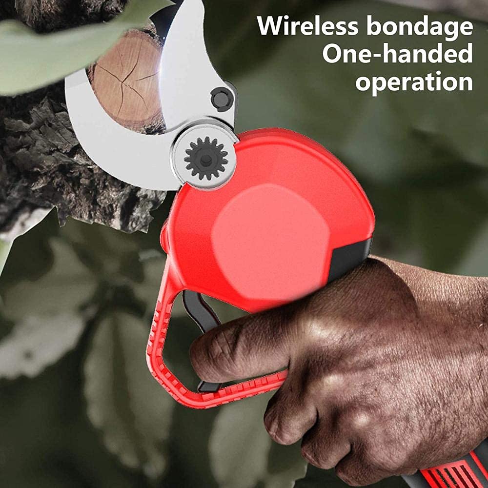 Electric Pruning Shears 30mm - Cordless Garden Branch Cutter with 3 Batteries - Perfect for Tree Trimming, Shrub Pruning & Landscaping