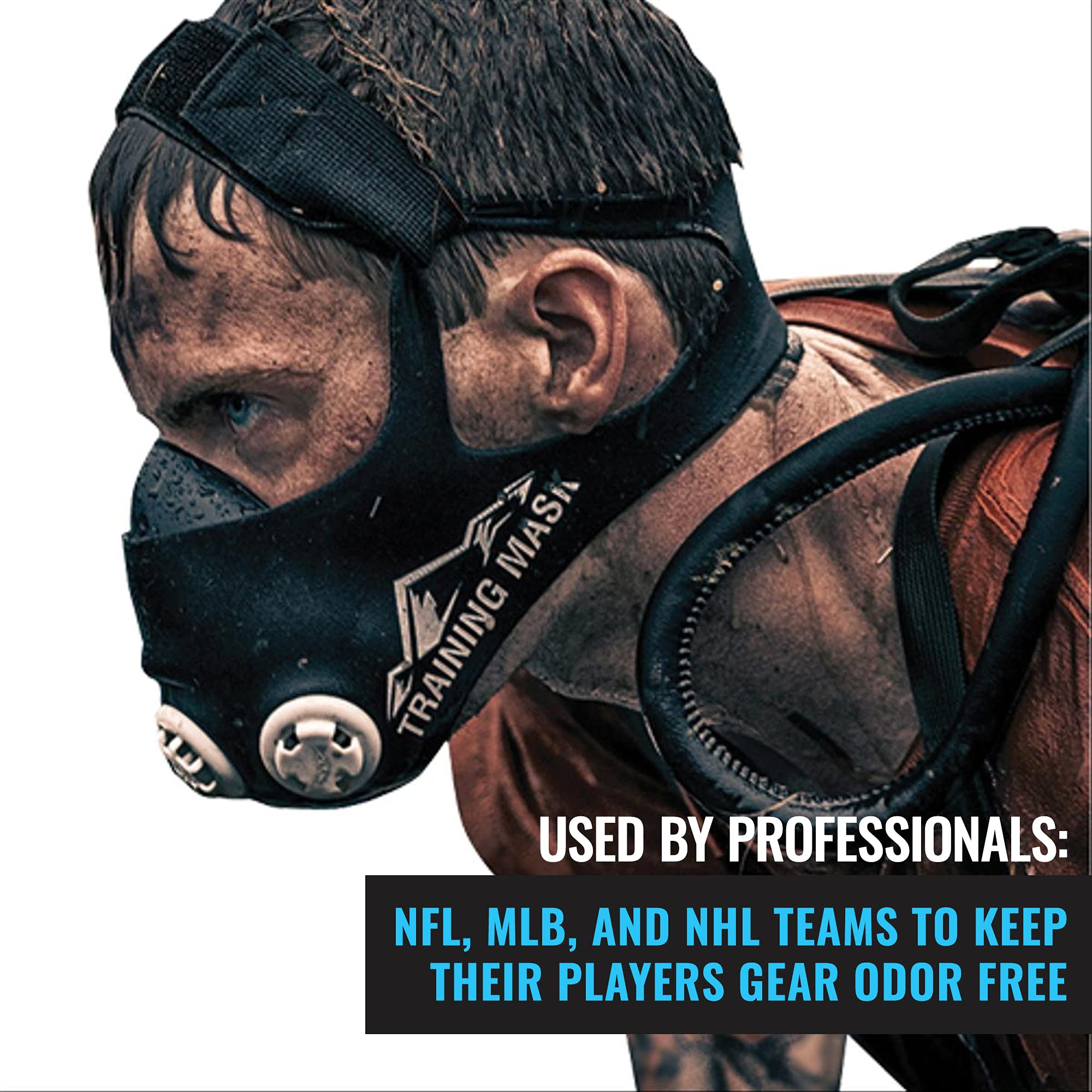 TRAININGMASK Multipurpose Face Mask Spray - 1 fl oz Odor Eliminator & Fabric Refresher for Masks, Gears & Sports Equipment | Fresh Scent Deodorizing Spray for Gym, Workout & Outdoor Activities