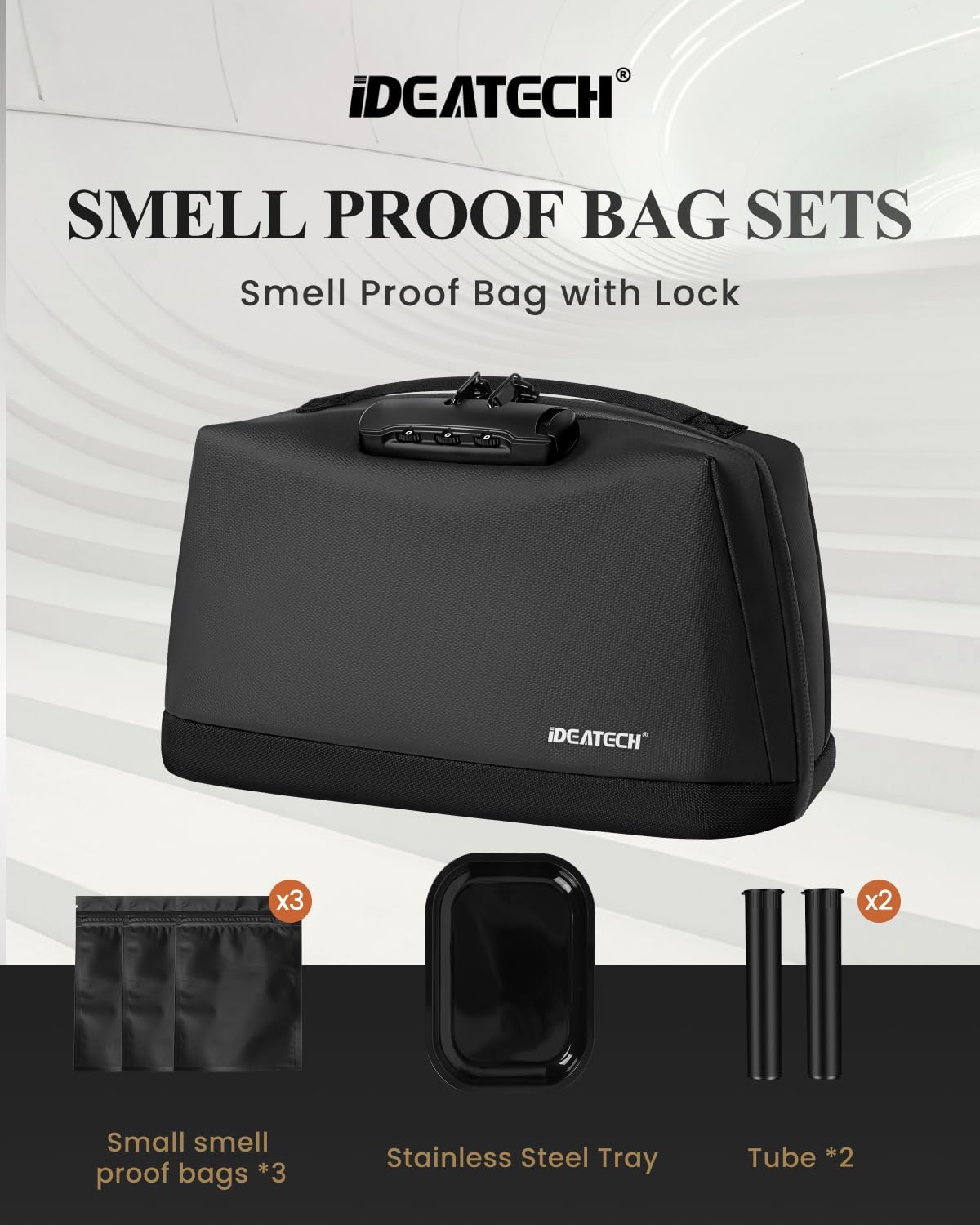 Smell Proof Bag with Lock | Odorless Travel Storage for Men & Women