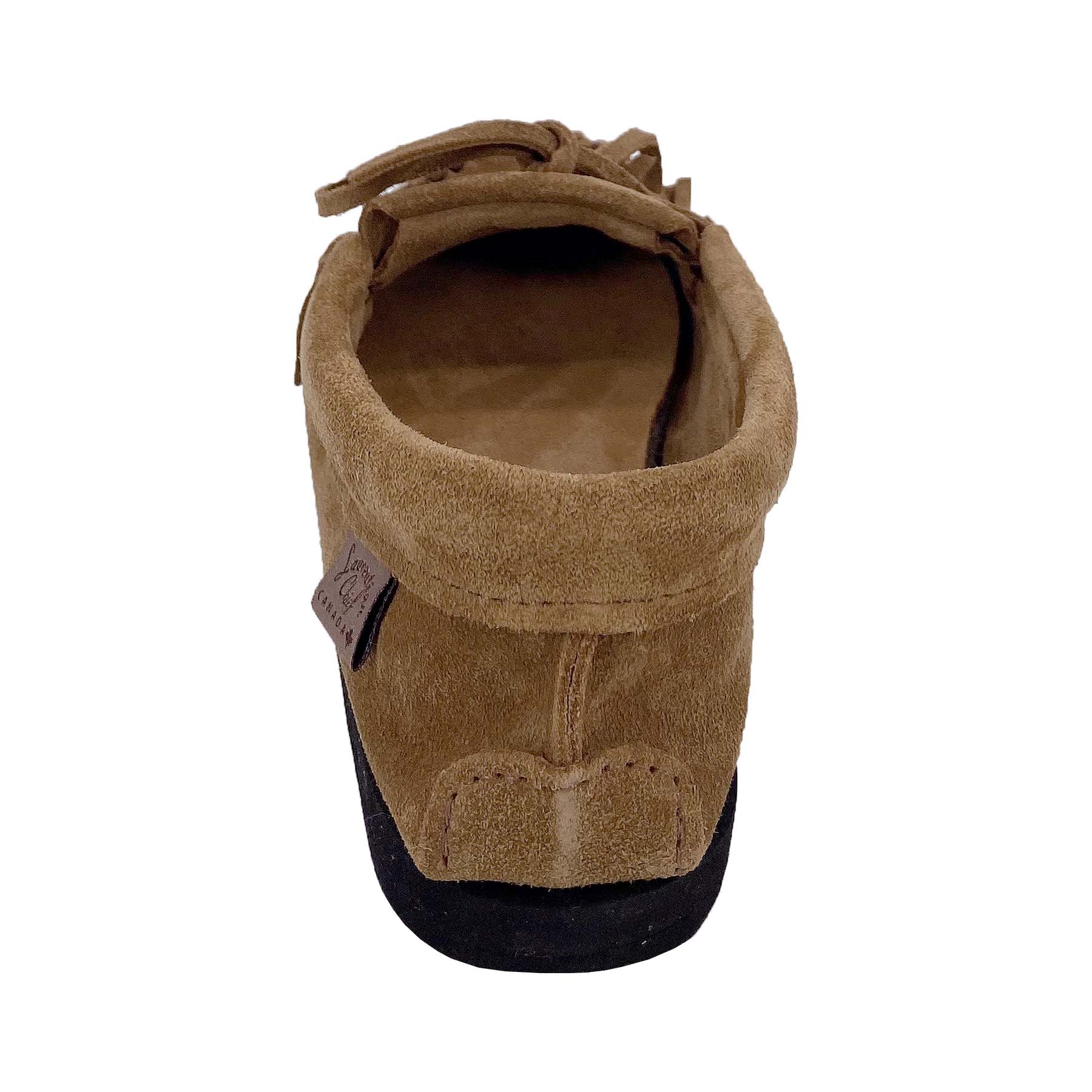 Women's Gray Suede Moccasins with Fringe Detail & Rubber Sole - Comfortable Slip-On Shoes for Casual Wear, Travel & Home