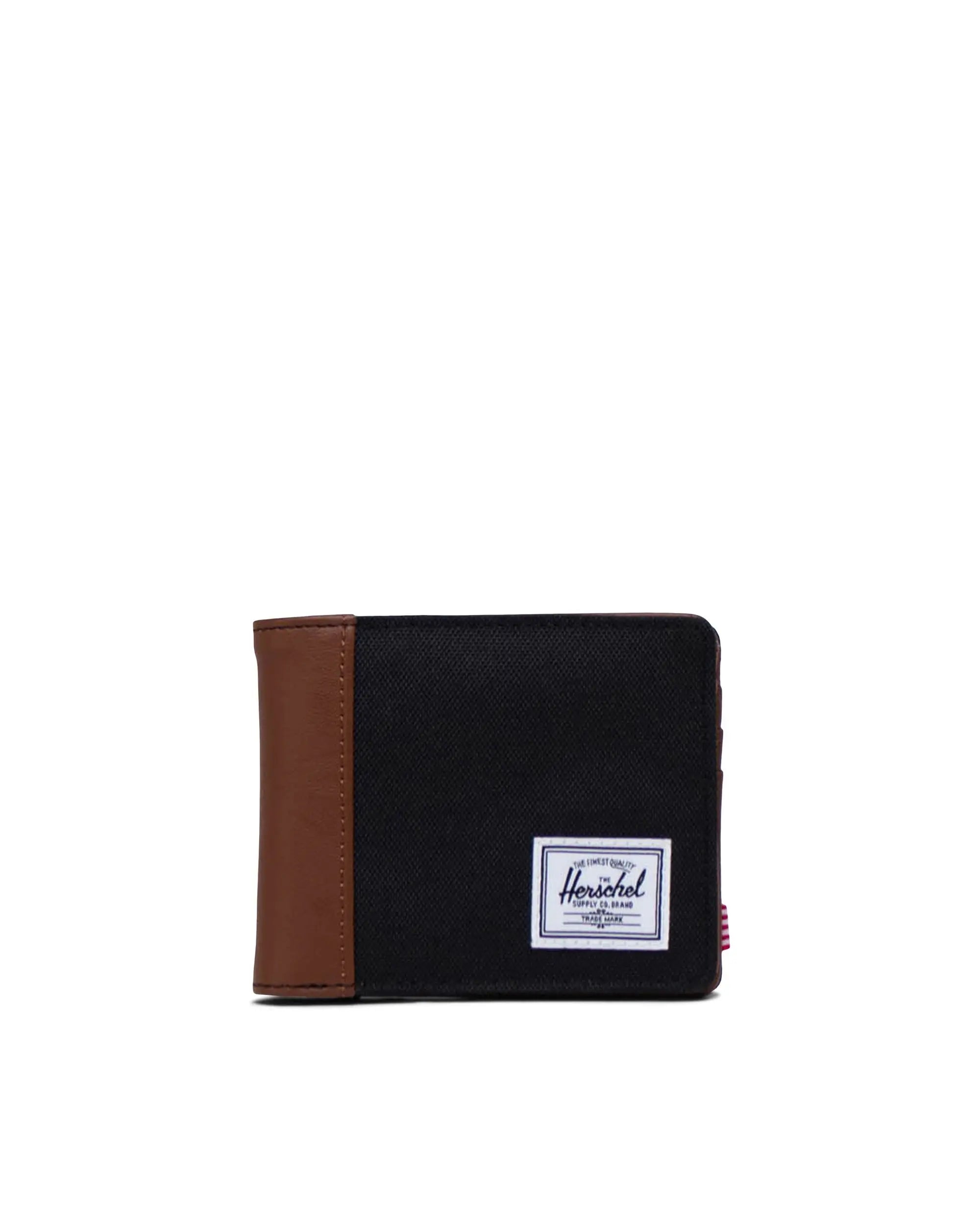 Herschel Hank Wallet - Slim RFID Blocking Bifold Wallet for Men - Black/Tan - Perfect for Everyday Use, Travel & Business