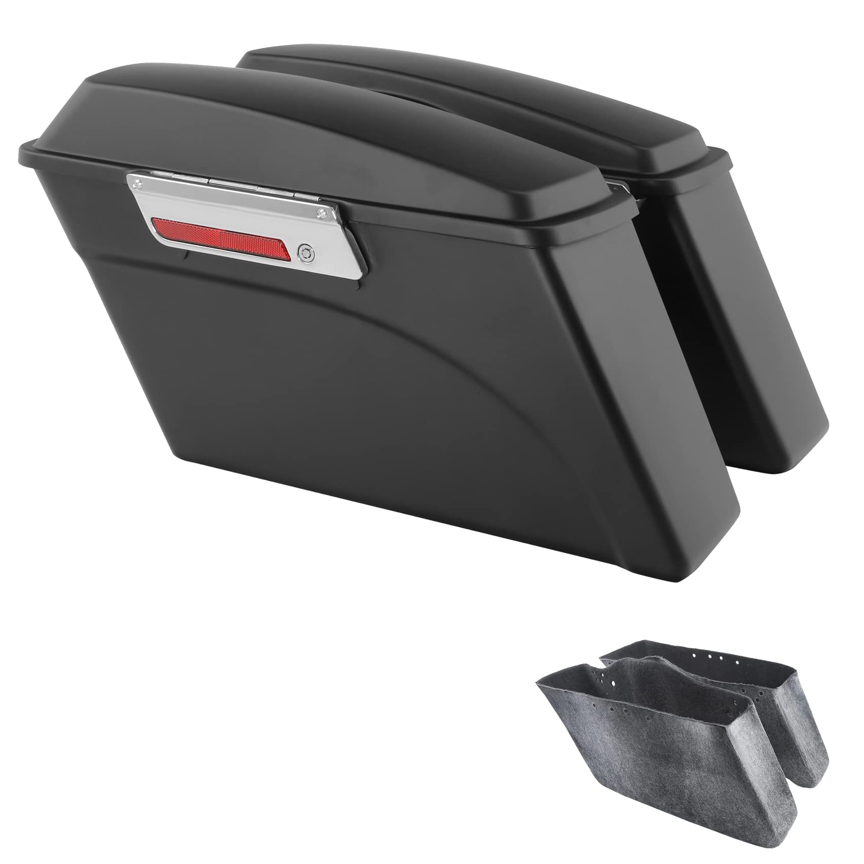 XFMT Matte Black Hard Motorcycle Saddlebags & Trunk for Harley Touring (Road King, Street Glide, Road Glide, Electra Glide Ultra Classic 1994-2013) - Durable Waterproof Storage for Long Rides & Road Trips
