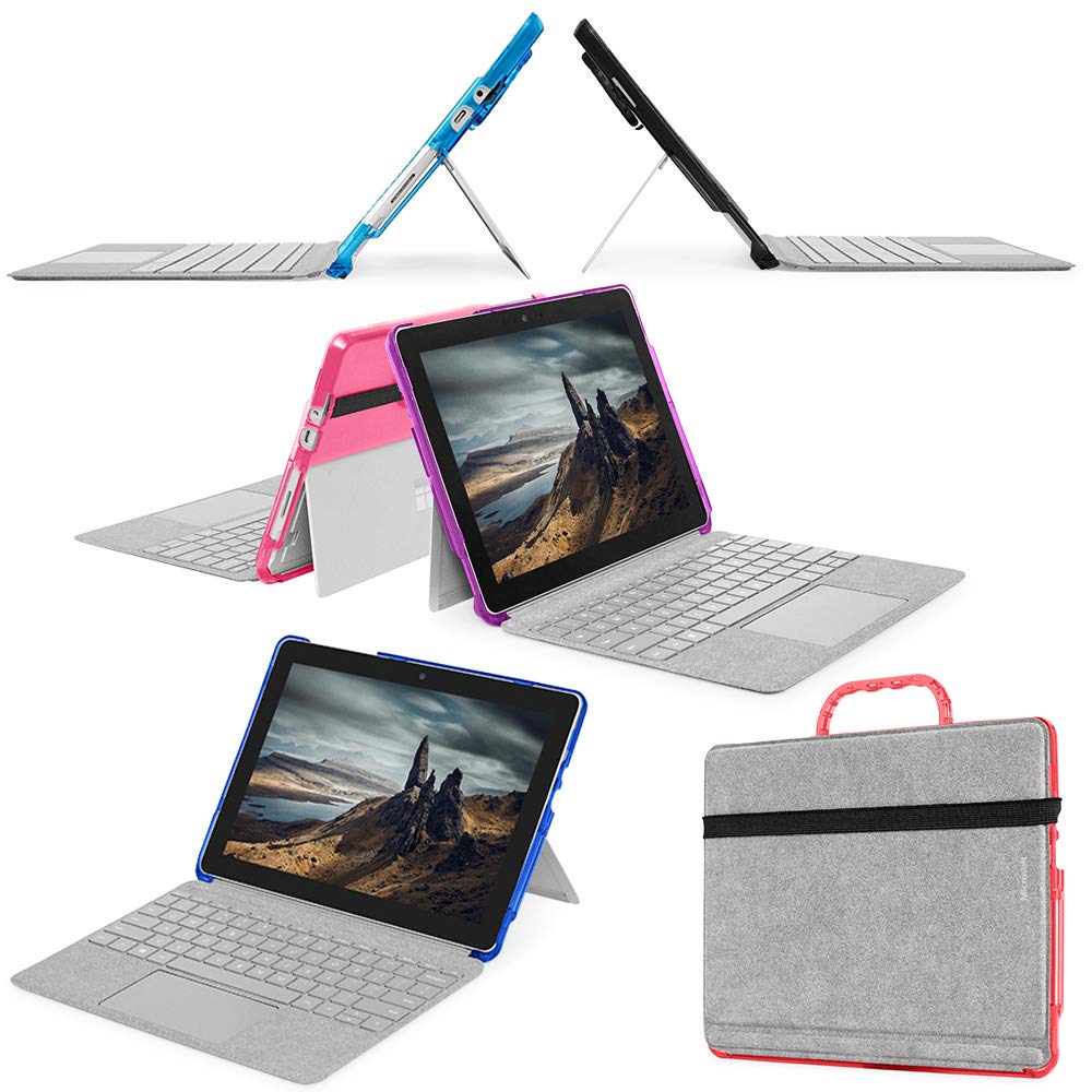 Durable Hard Shell Case for Microsoft Surface Go 10-inch Tablet (2018 & Newer) - Shockproof Protective Cover in Red - Perfect for Travel, Work & School